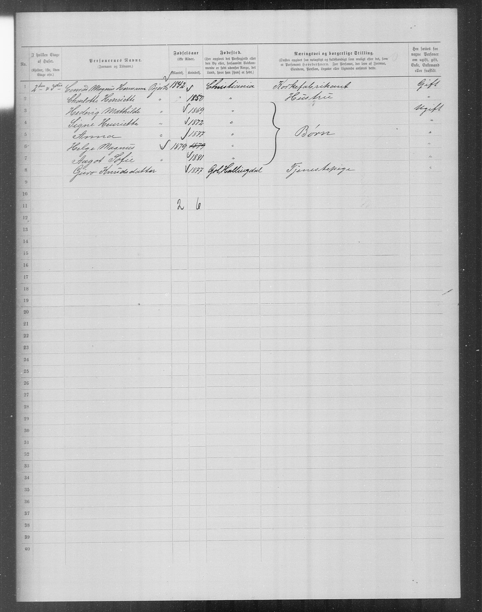 OBA, Municipal Census 1899 for Kristiania, 1899, p. 16342