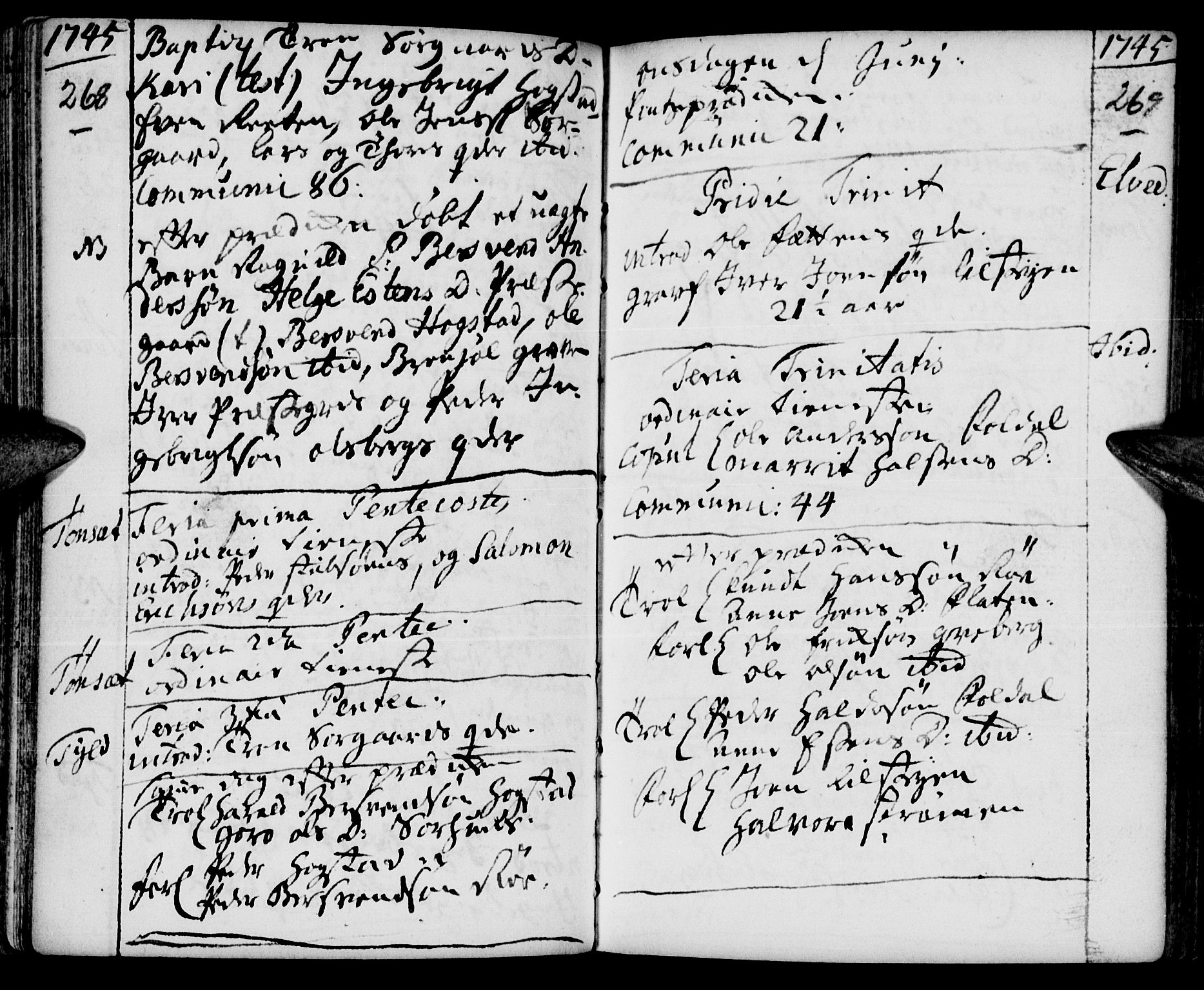 Tynset prestekontor, AV/SAH-PREST-058/H/Ha/Haa/L0002: Parish register (official) no. 2, 1737-1767, p. 268-269