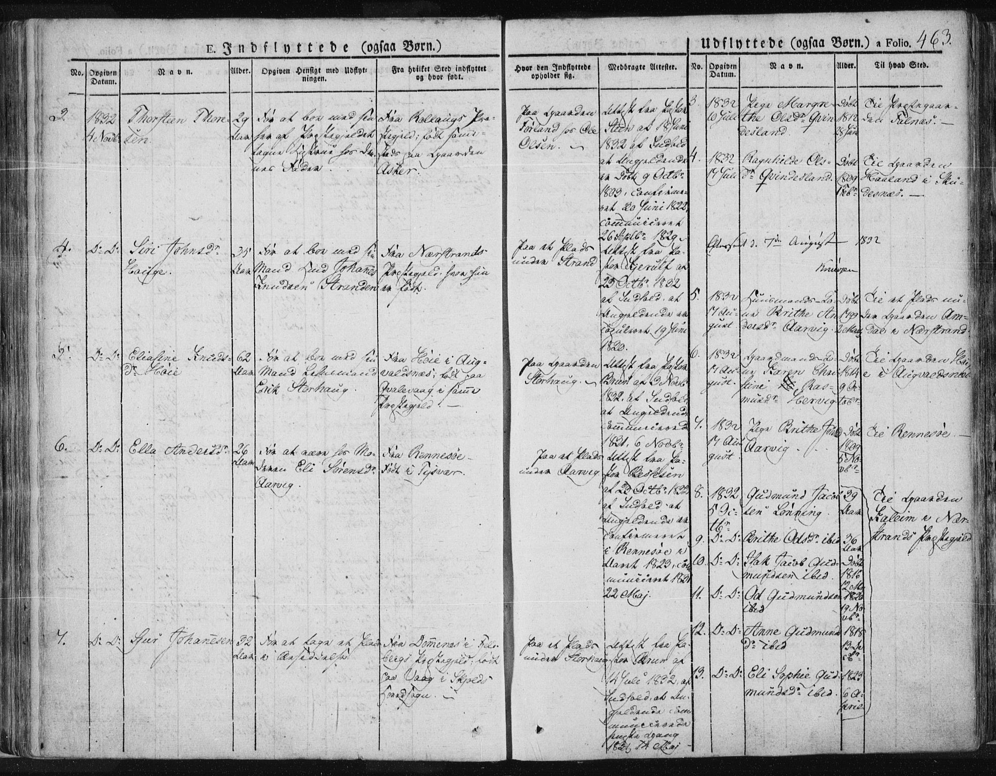 Tysvær sokneprestkontor, SAST/A -101864/H/Ha/Haa/L0001: Parish register (official) no. A 1.2, 1831-1856, p. 463