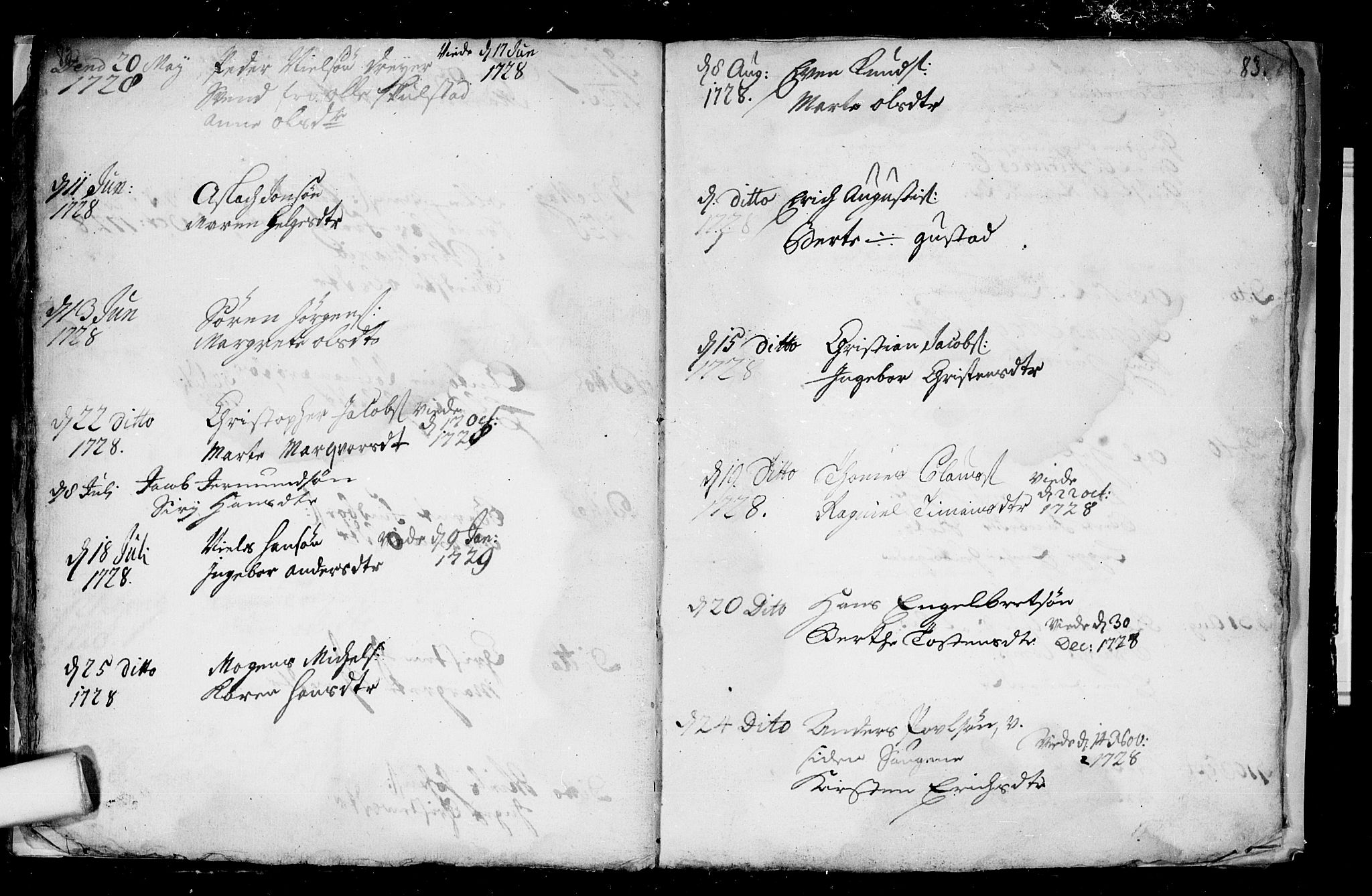 Aker prestekontor kirkebøker, SAO/A-10861/F/L0003: Parish register (official) no. 3, 1723-1731, p. 82-83