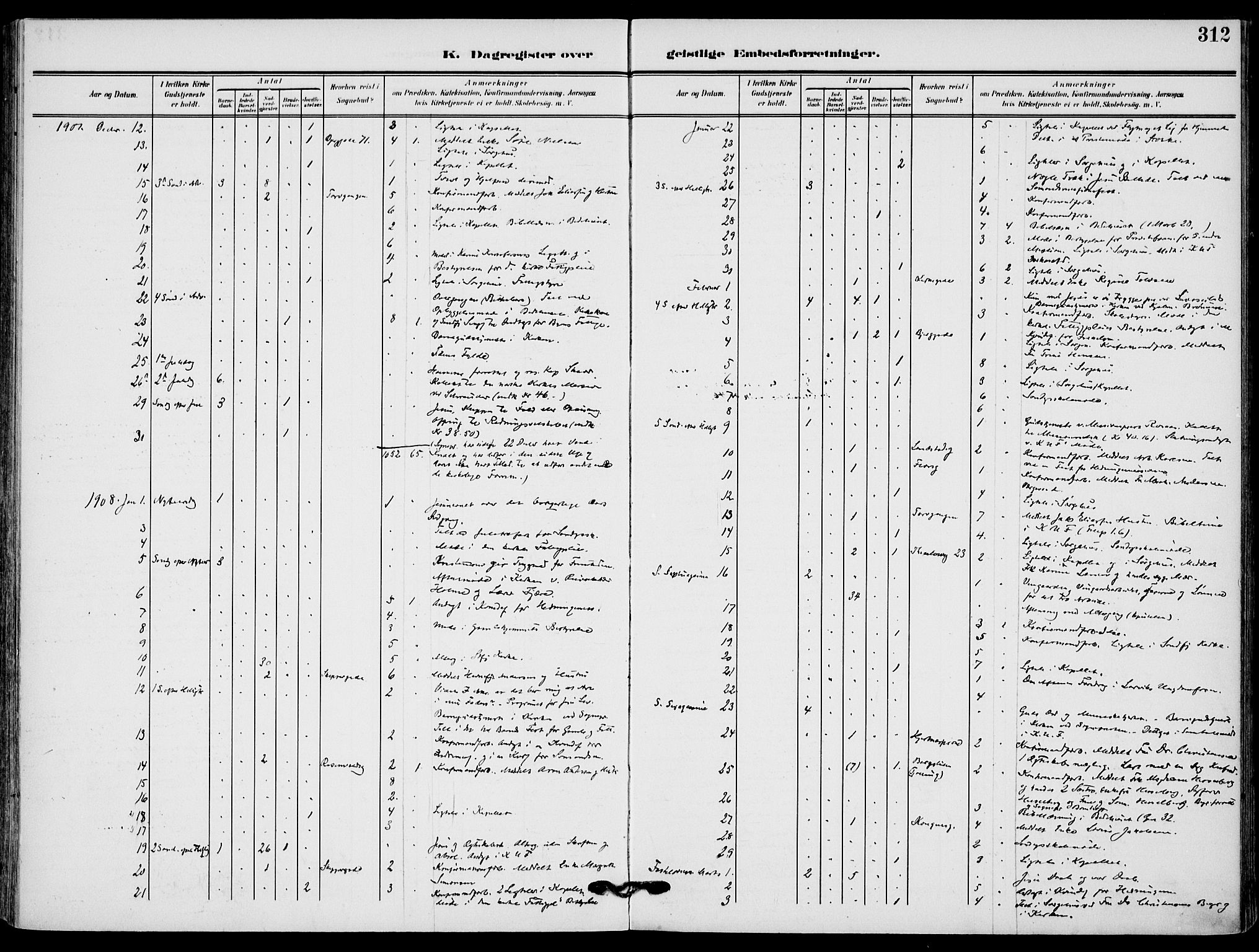 Sandefjord kirkebøker, AV/SAKO-A-315/F/Fa/L0005: Parish register (official) no. 5, 1906-1915, p. 312