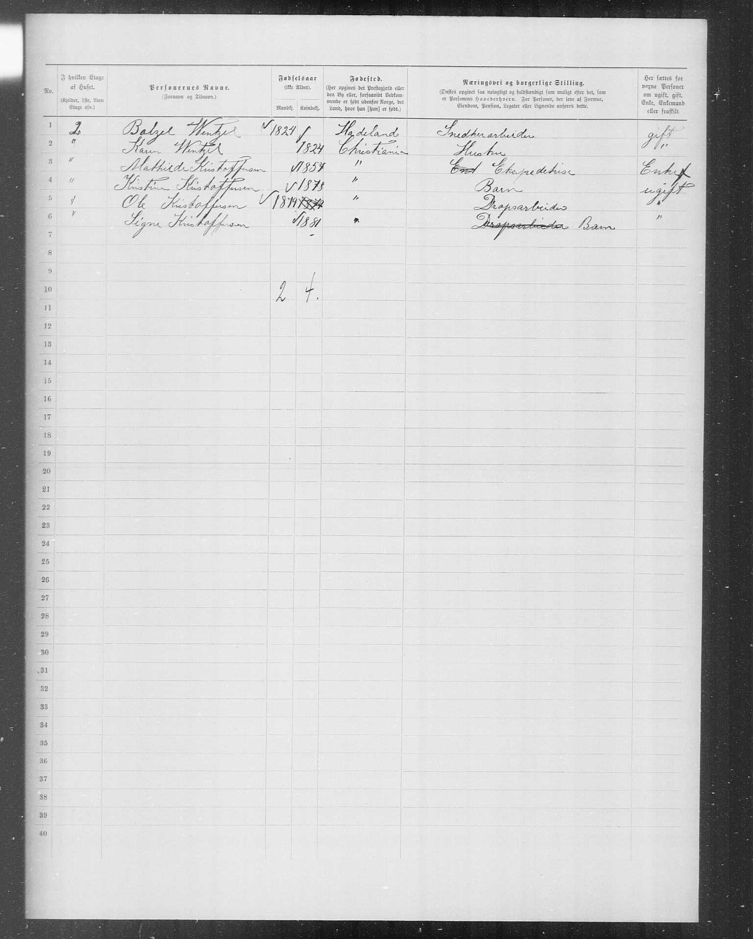 OBA, Municipal Census 1899 for Kristiania, 1899, p. 8979