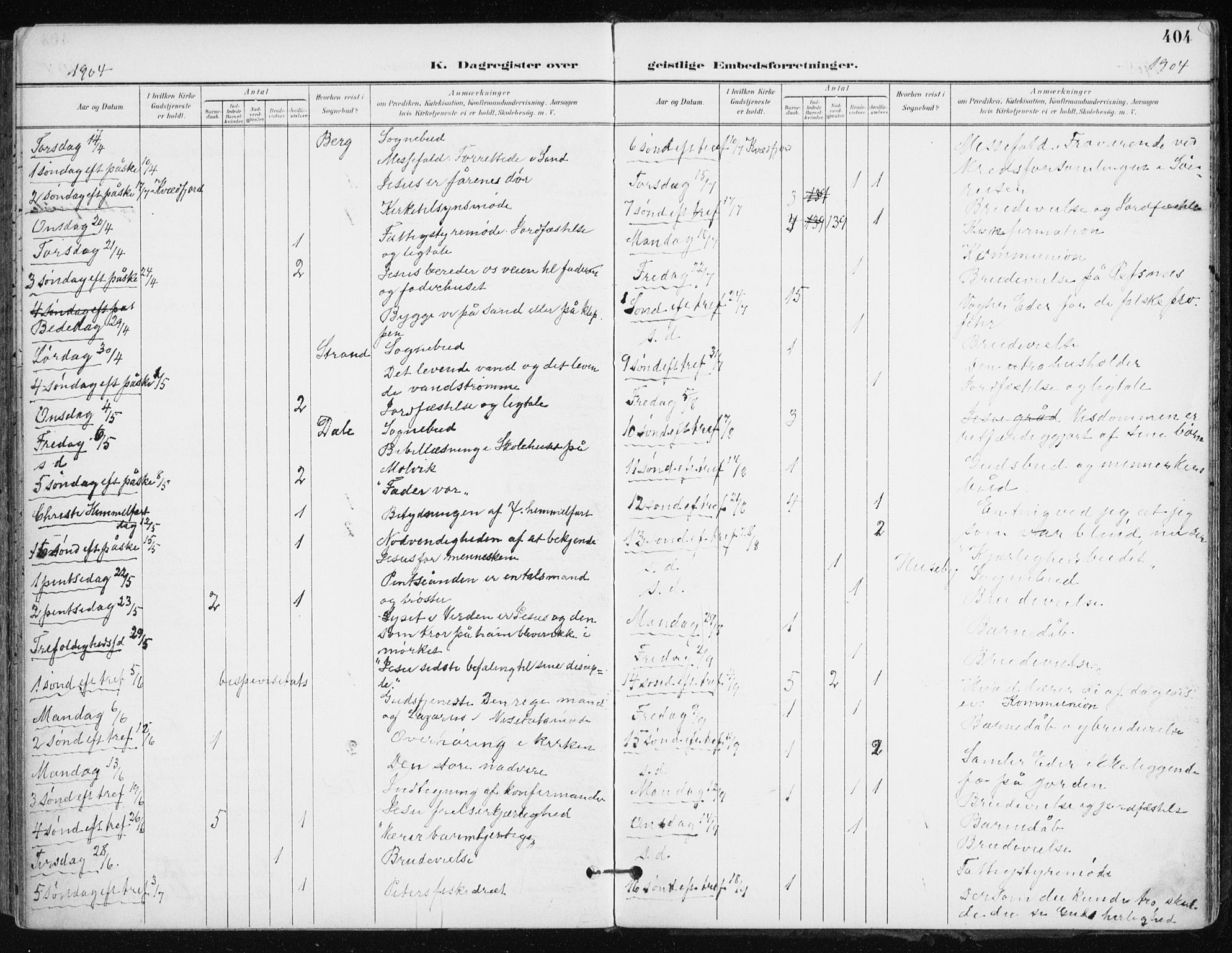 Kvæfjord sokneprestkontor, AV/SATØ-S-1323/G/Ga/Gaa/L0006kirke: Parish register (official) no. 6, 1895-1914, p. 404