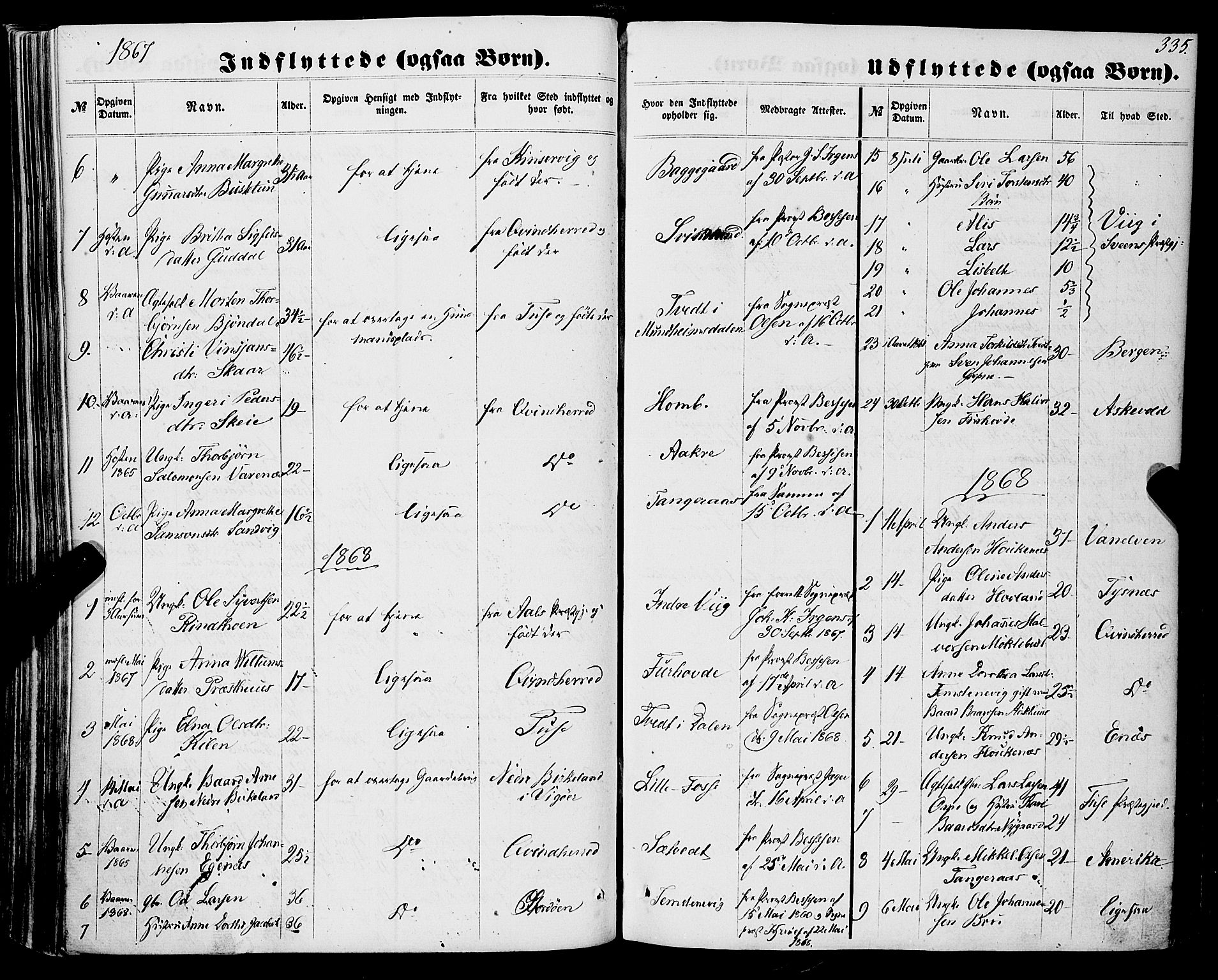 Strandebarm sokneprestembete, AV/SAB-A-78401/H/Haa: Parish register (official) no. A 8, 1858-1872, p. 335