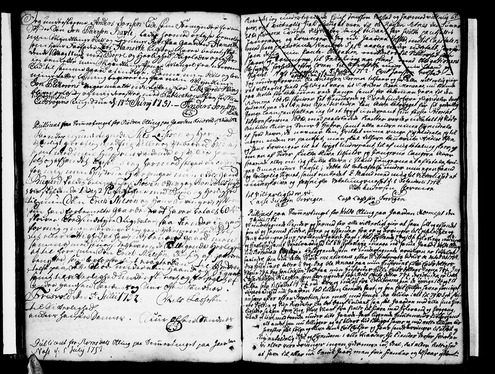 Romsdal sorenskriveri, SAT/A-4149/1/2/2C/L0003: Mortgage book no. 3, 1747-1767, p. 65