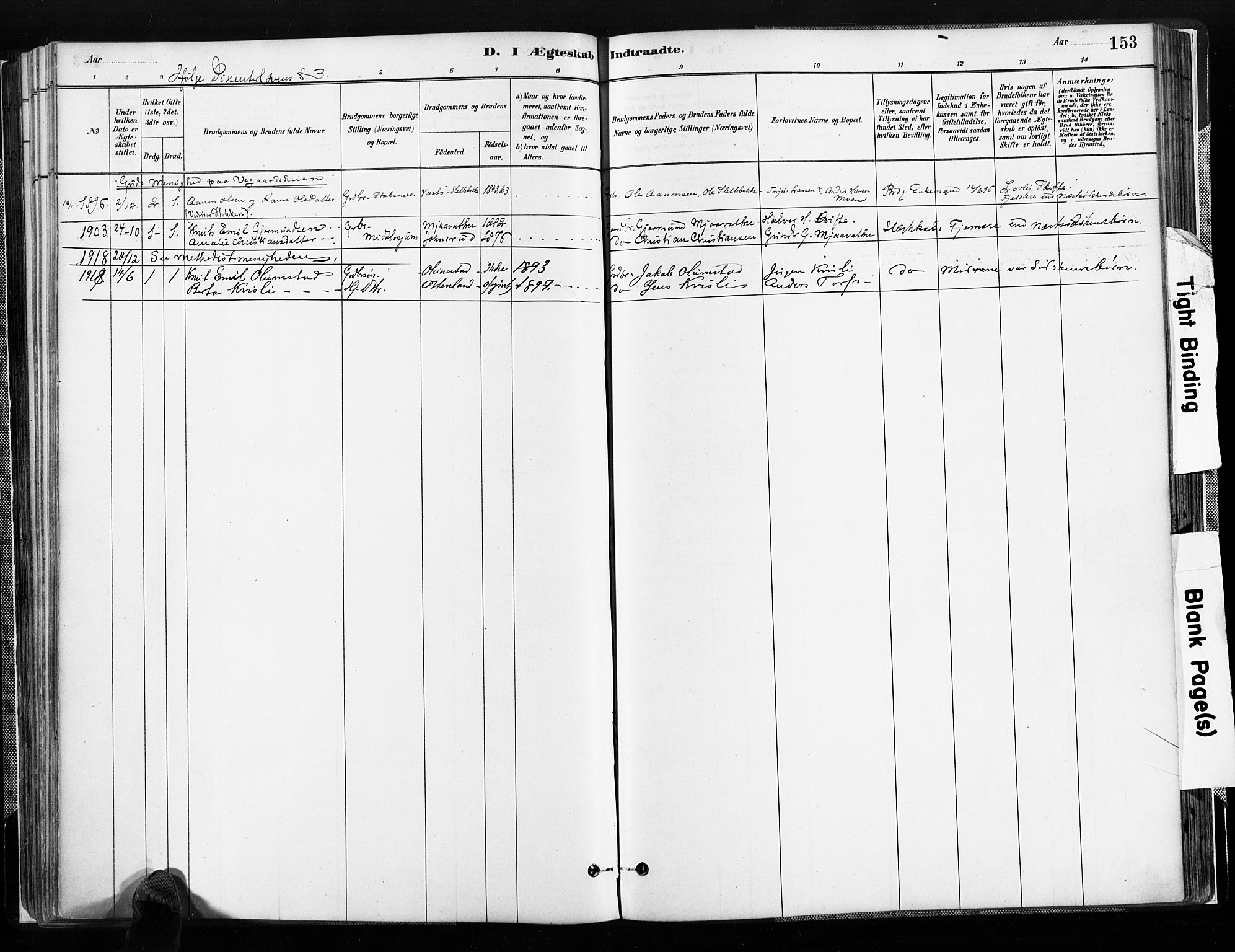 Austre Moland sokneprestkontor, SAK/1111-0001/F/Fa/Faa/L0010: Parish register (official) no. A 10, 1880-1904, p. 153