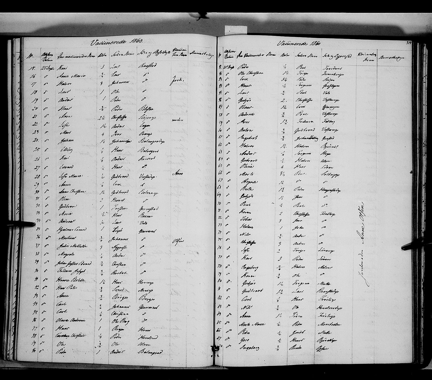 Jevnaker prestekontor, SAH/PREST-116/H/Ha/Haa/L0007: Parish register (official) no. 7, 1858-1876, p. 314