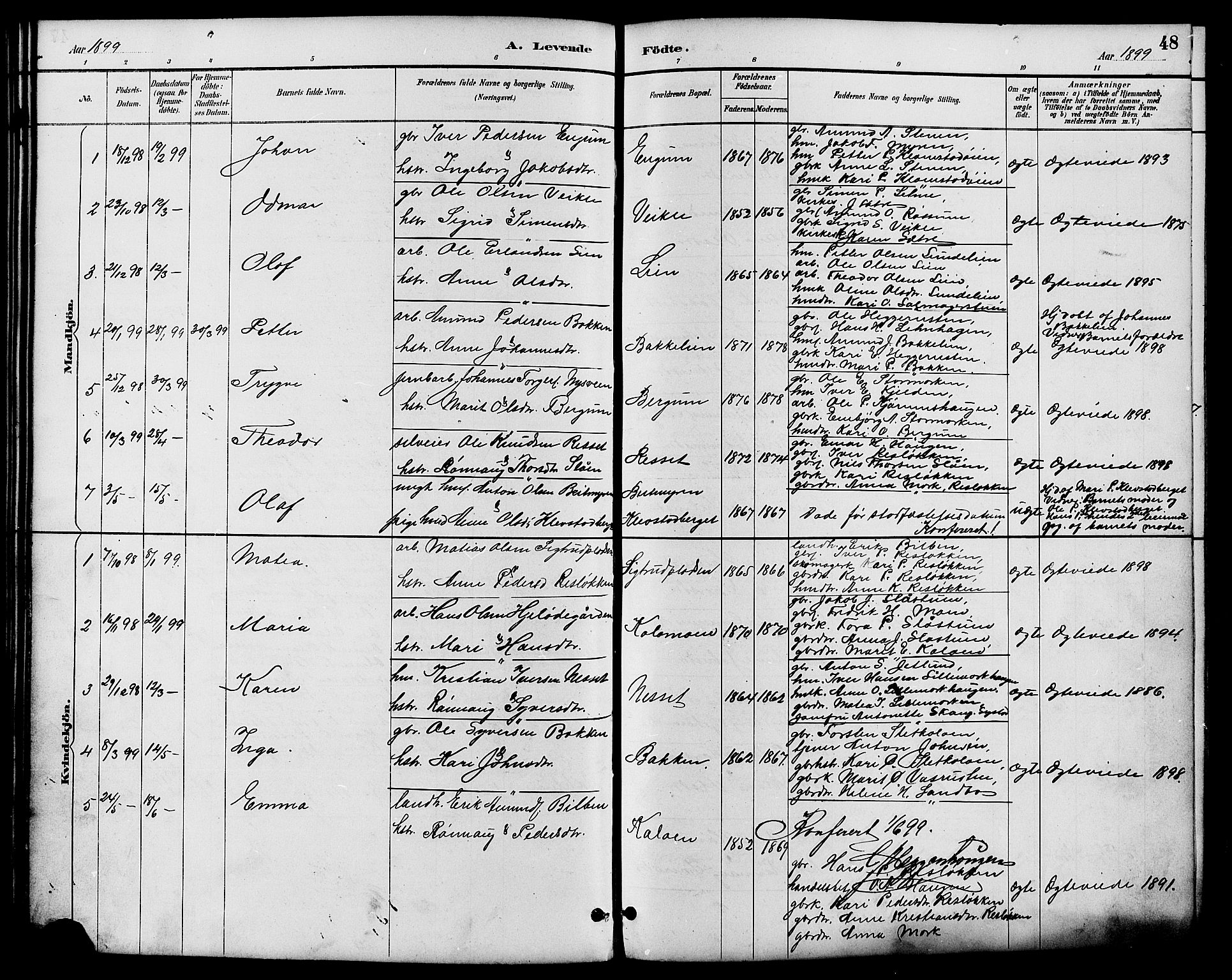 Nord-Fron prestekontor, SAH/PREST-080/H/Ha/Hab/L0006: Parish register (copy) no. 6, 1887-1914, p. 48