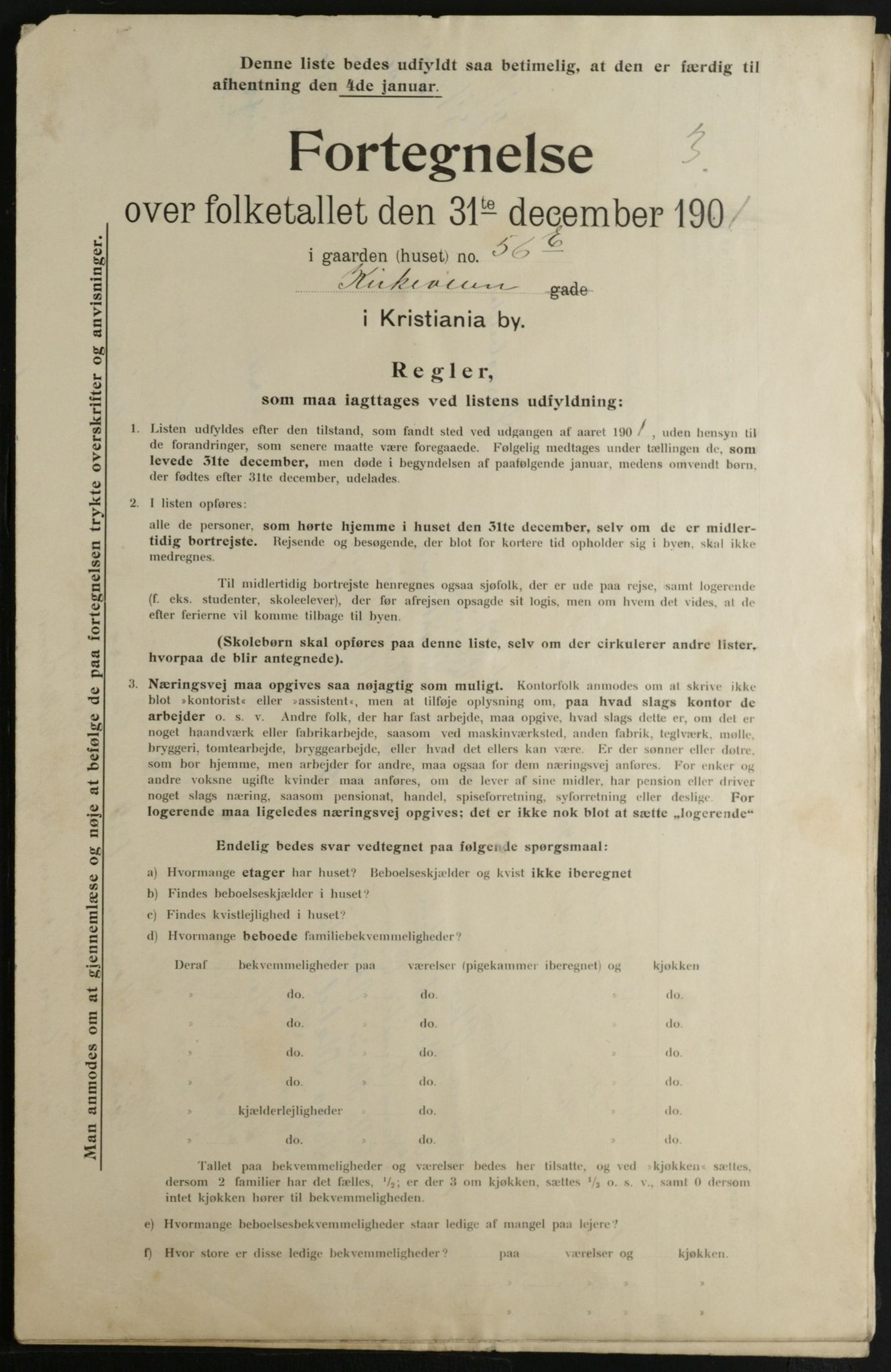 OBA, Municipal Census 1901 for Kristiania, 1901, p. 392