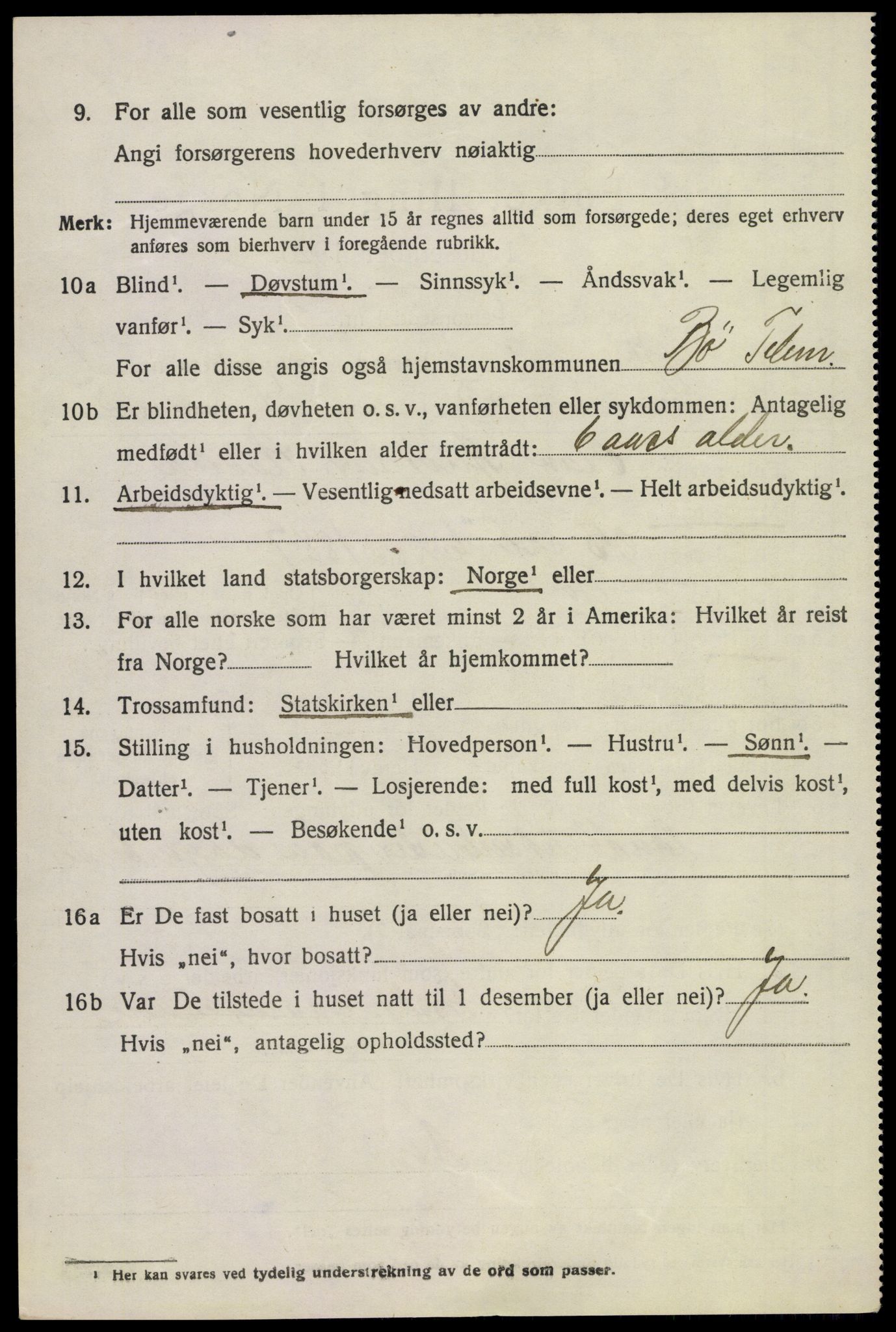 SAKO, 1920 census for Bø (Telemark), 1920, p. 1775