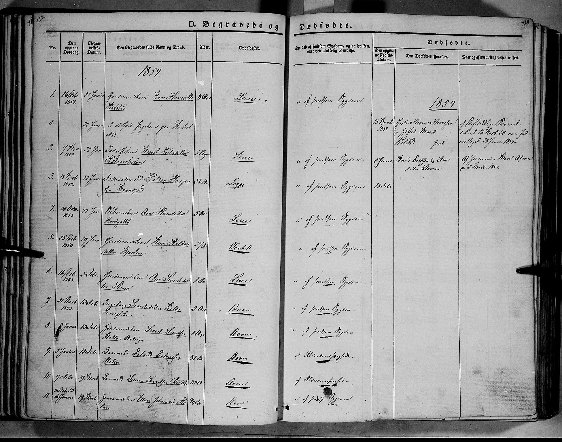 Lesja prestekontor, SAH/PREST-068/H/Ha/Haa/L0006: Parish register (official) no. 6B, 1843-1854, p. 728-729