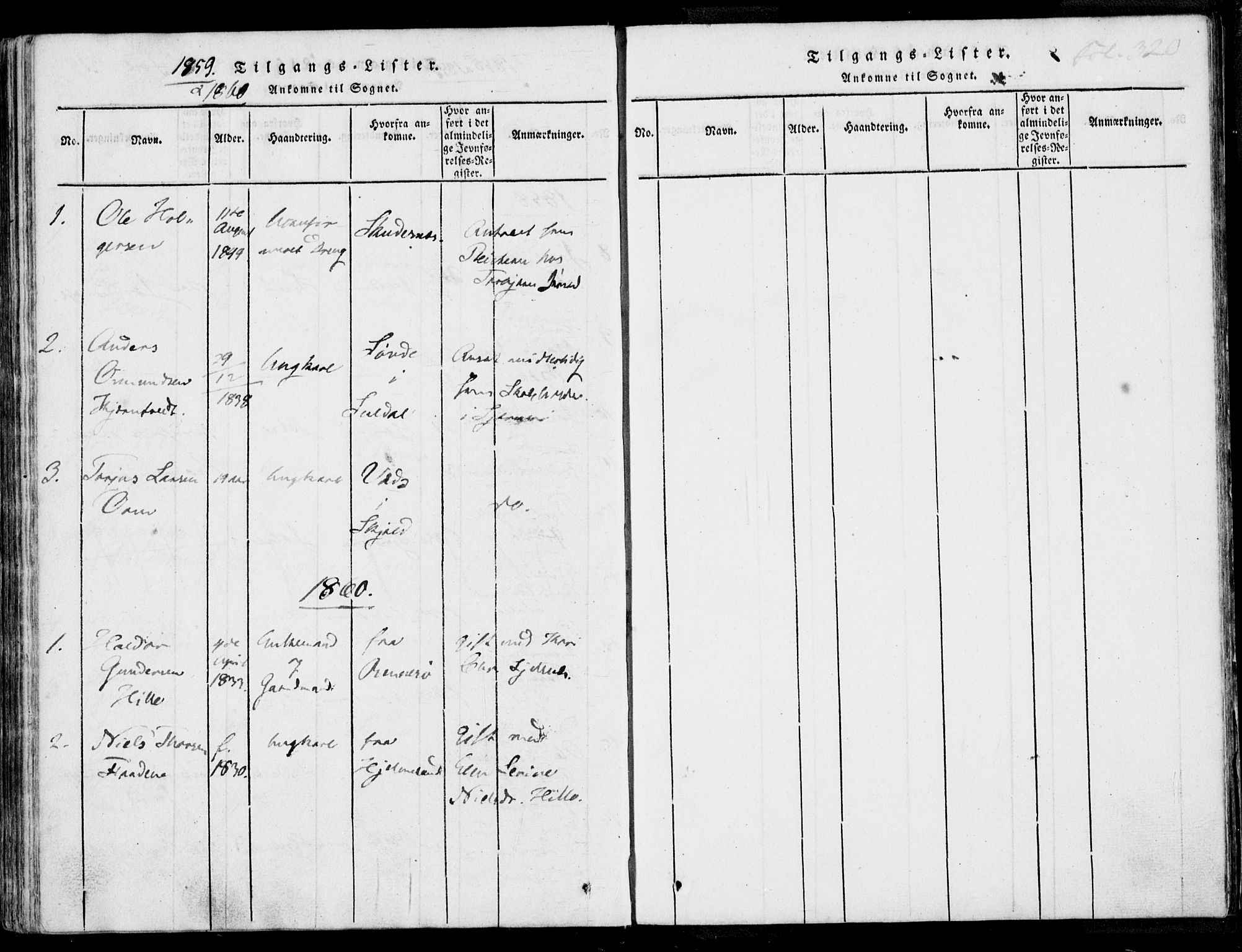 Nedstrand sokneprestkontor, AV/SAST-A-101841/01/IV: Parish register (official) no. A 7, 1816-1870, p. 320