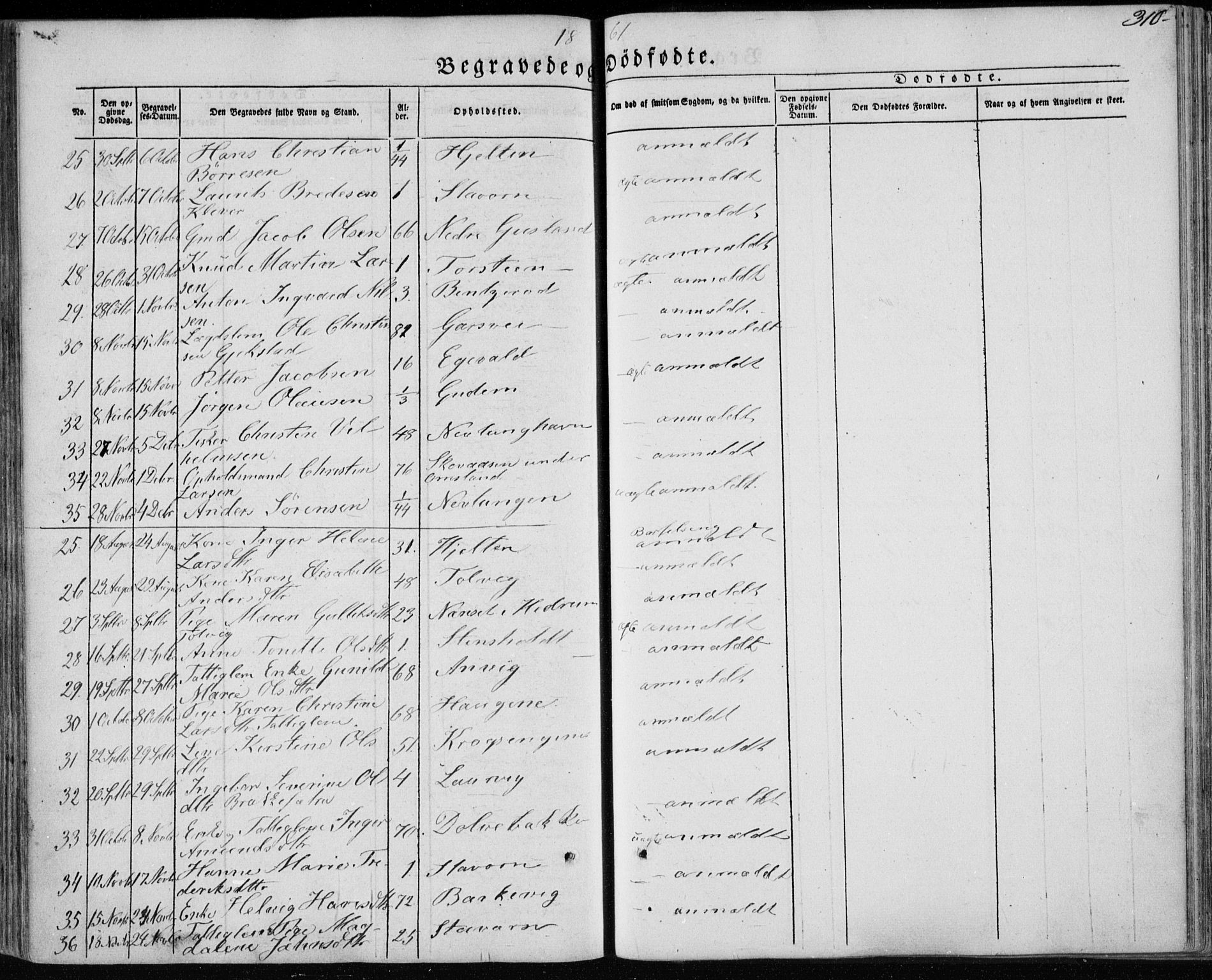 Brunlanes kirkebøker, AV/SAKO-A-342/F/Fa/L0004: Parish register (official) no. I 4, 1846-1862, p. 310