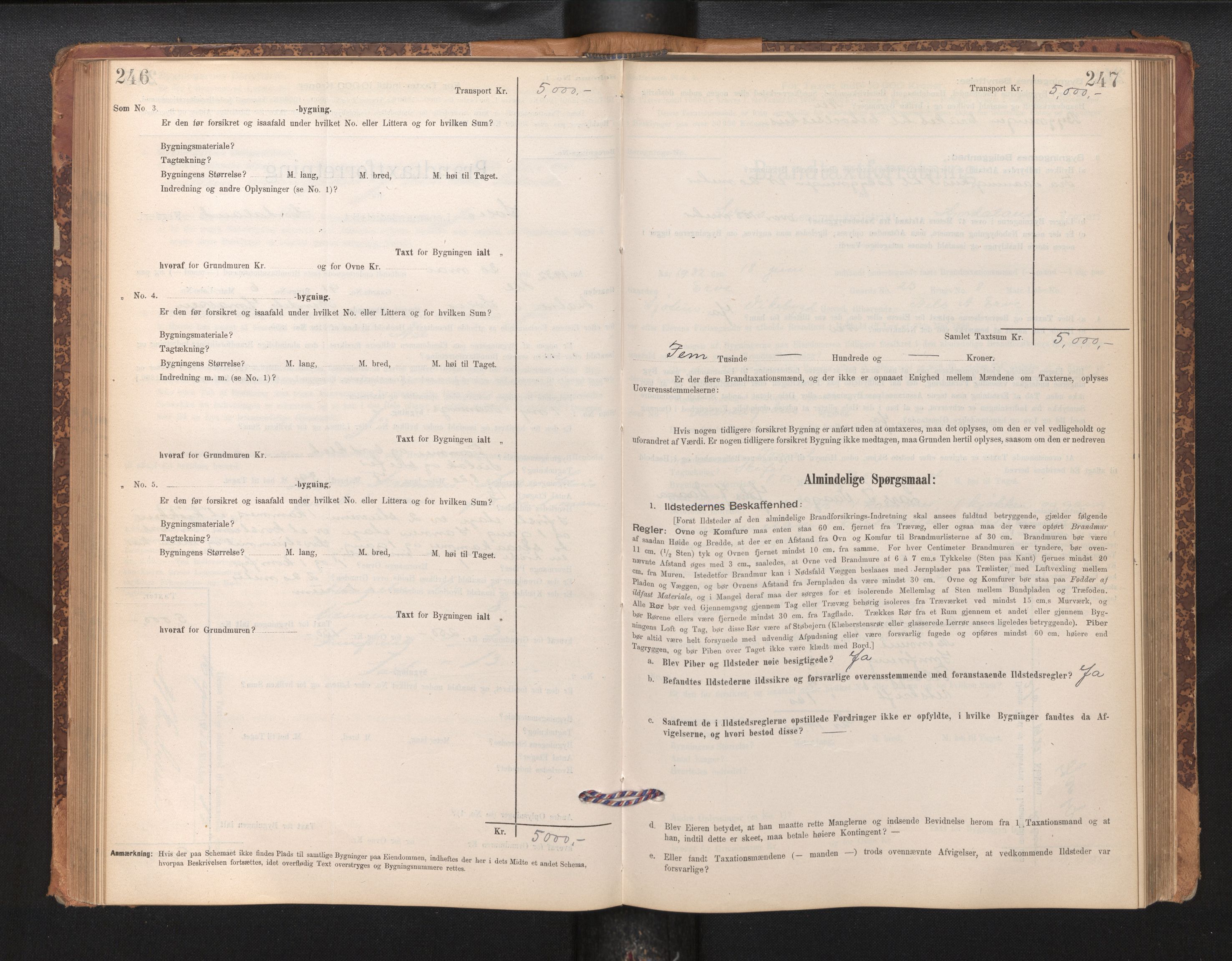 Lensmannen i Sveio, AV/SAB-A-35301/0012/L0008: Branntakstprotokoll, skjematakst, 1912-1939, p. 246-247