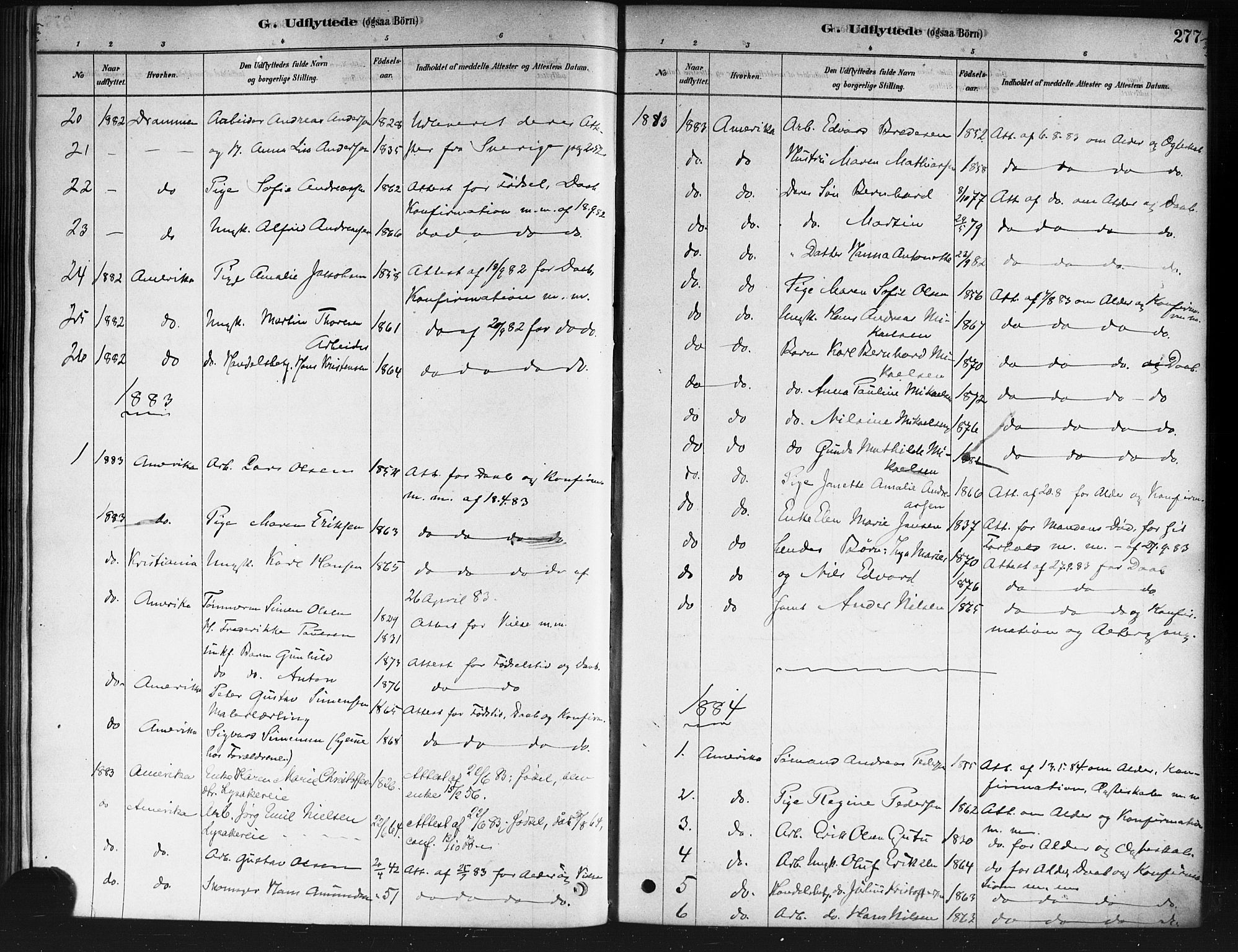 Nedre Eiker kirkebøker, SAKO/A-612/F/Fa/L0002: Parish register (official) no. 2, 1878-1885, p. 277