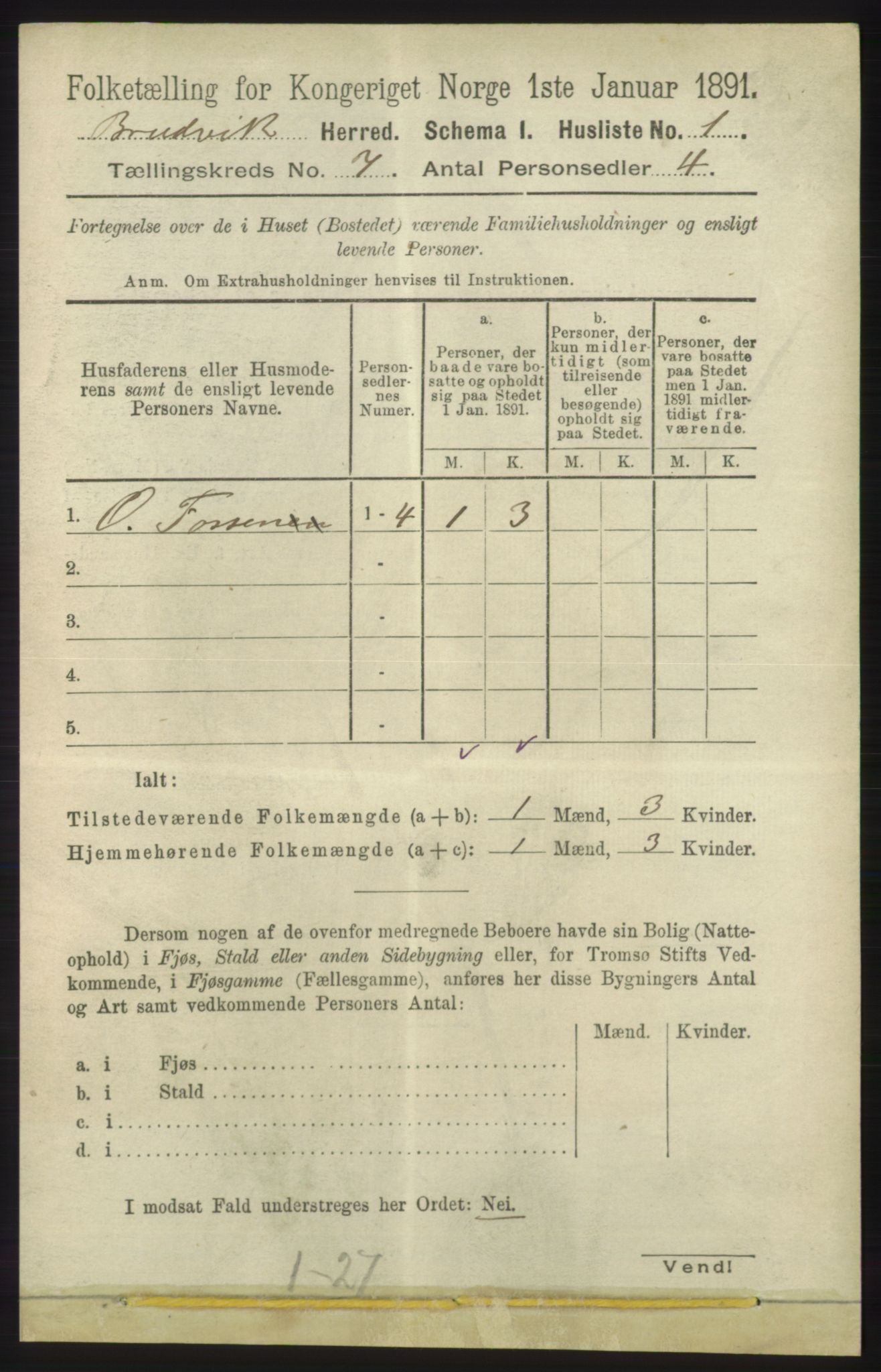 RA, 1891 census for 1251 Bruvik, 1891, p. 2017