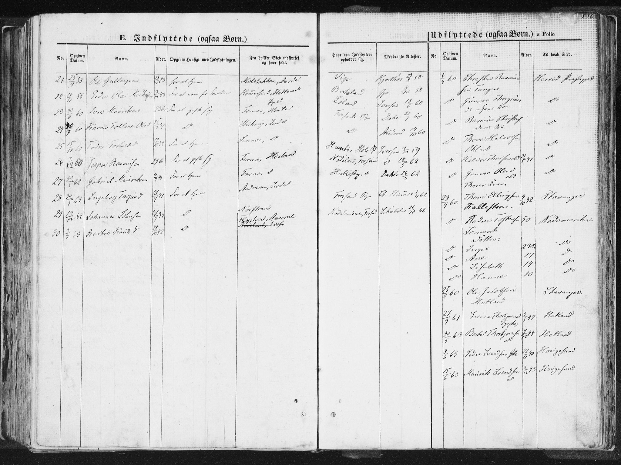 Høgsfjord sokneprestkontor, AV/SAST-A-101624/H/Ha/Haa/L0001: Parish register (official) no. A 1, 1854-1875, p. 336