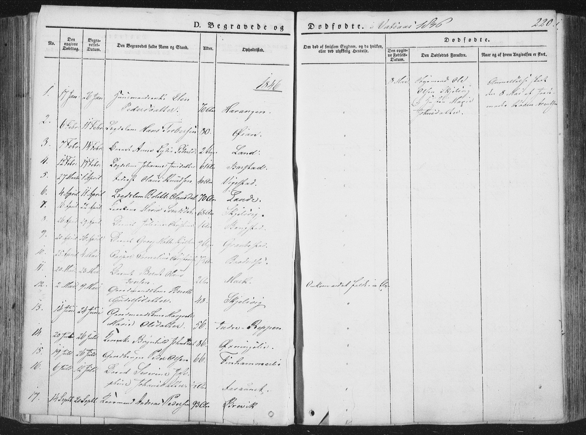 Ministerialprotokoller, klokkerbøker og fødselsregistre - Nordland, AV/SAT-A-1459/810/L0144: Parish register (official) no. 810A07 /1, 1841-1862, p. 220