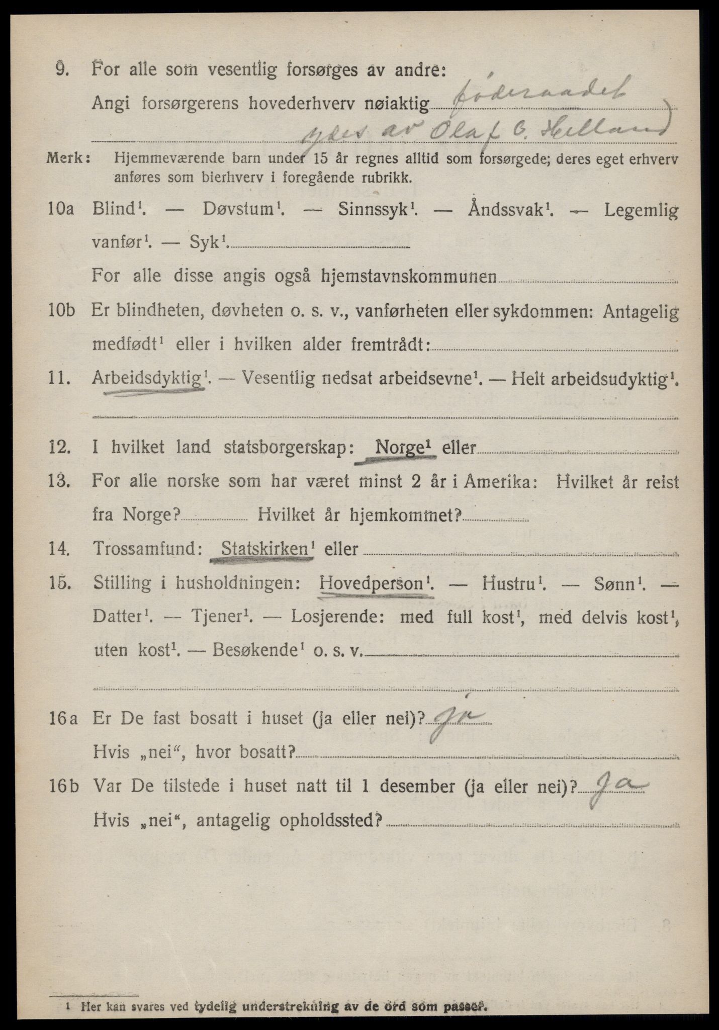 SAT, 1920 census for Vatne, 1920, p. 1765