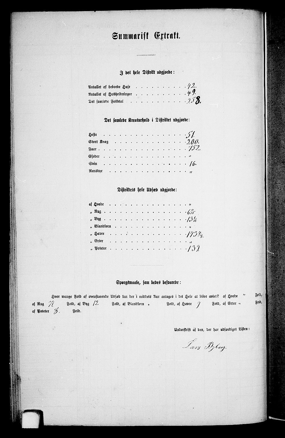 RA, 1865 census for Klepp, 1865, p. 50