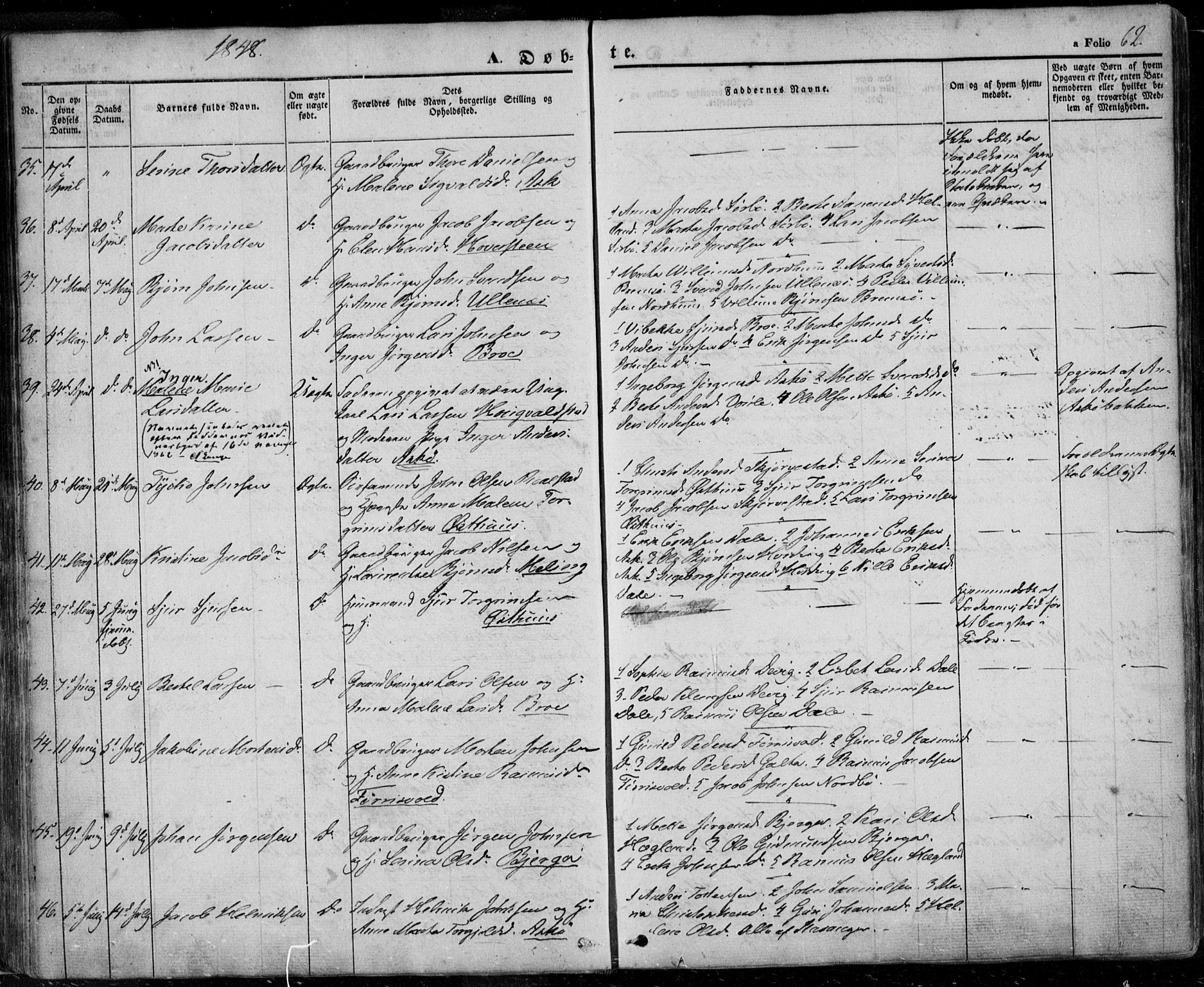 Rennesøy sokneprestkontor, AV/SAST-A -101827/H/Ha/Haa/L0005: Parish register (official) no. A 5, 1838-1859, p. 62