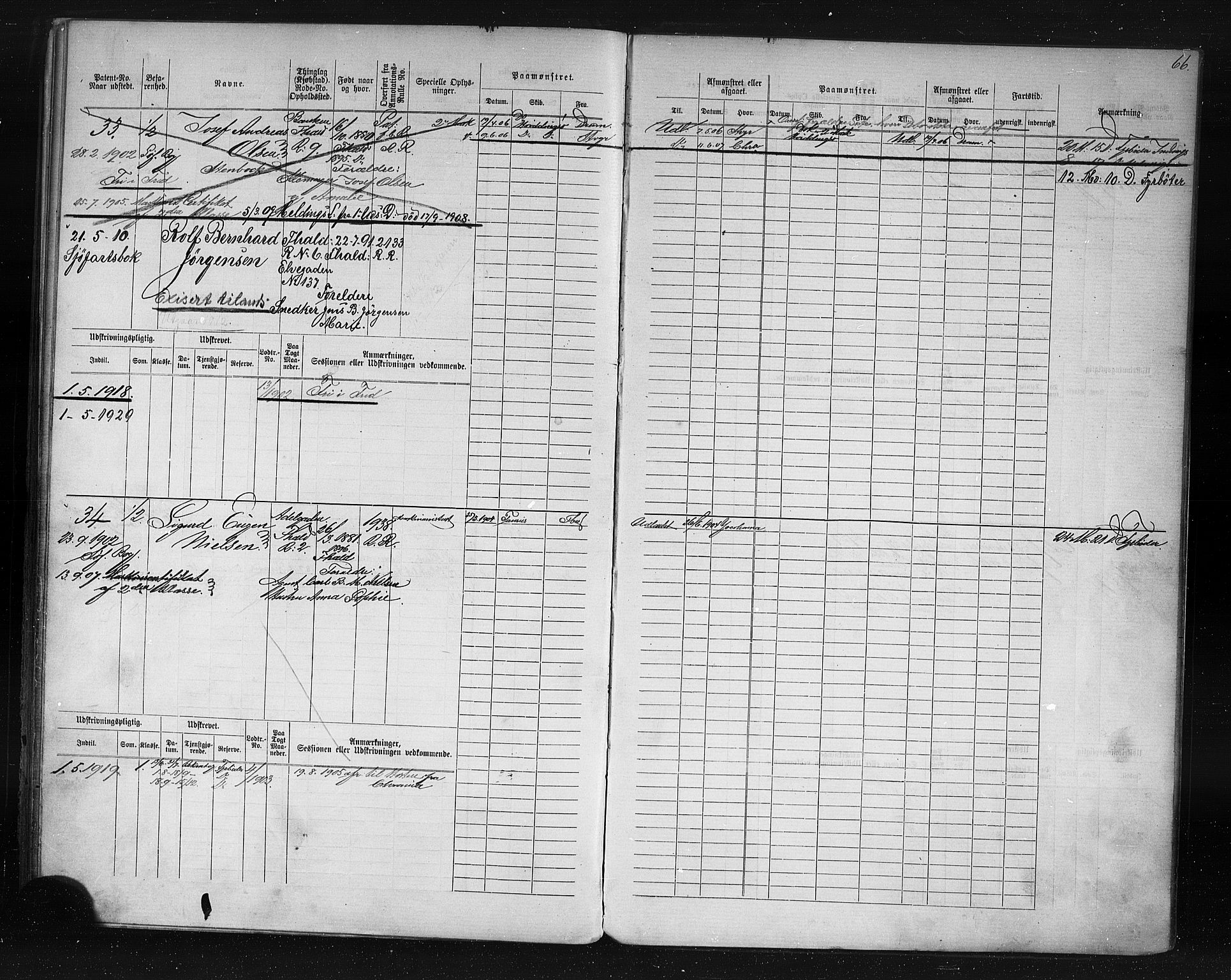 Halden mønstringskontor, AV/SAO-A-10569a/F/Fc/Fcd/L0003: Annotasjons- og hovedrulle for maskinister og fyrbøtere, 1876-1918, p. 25
