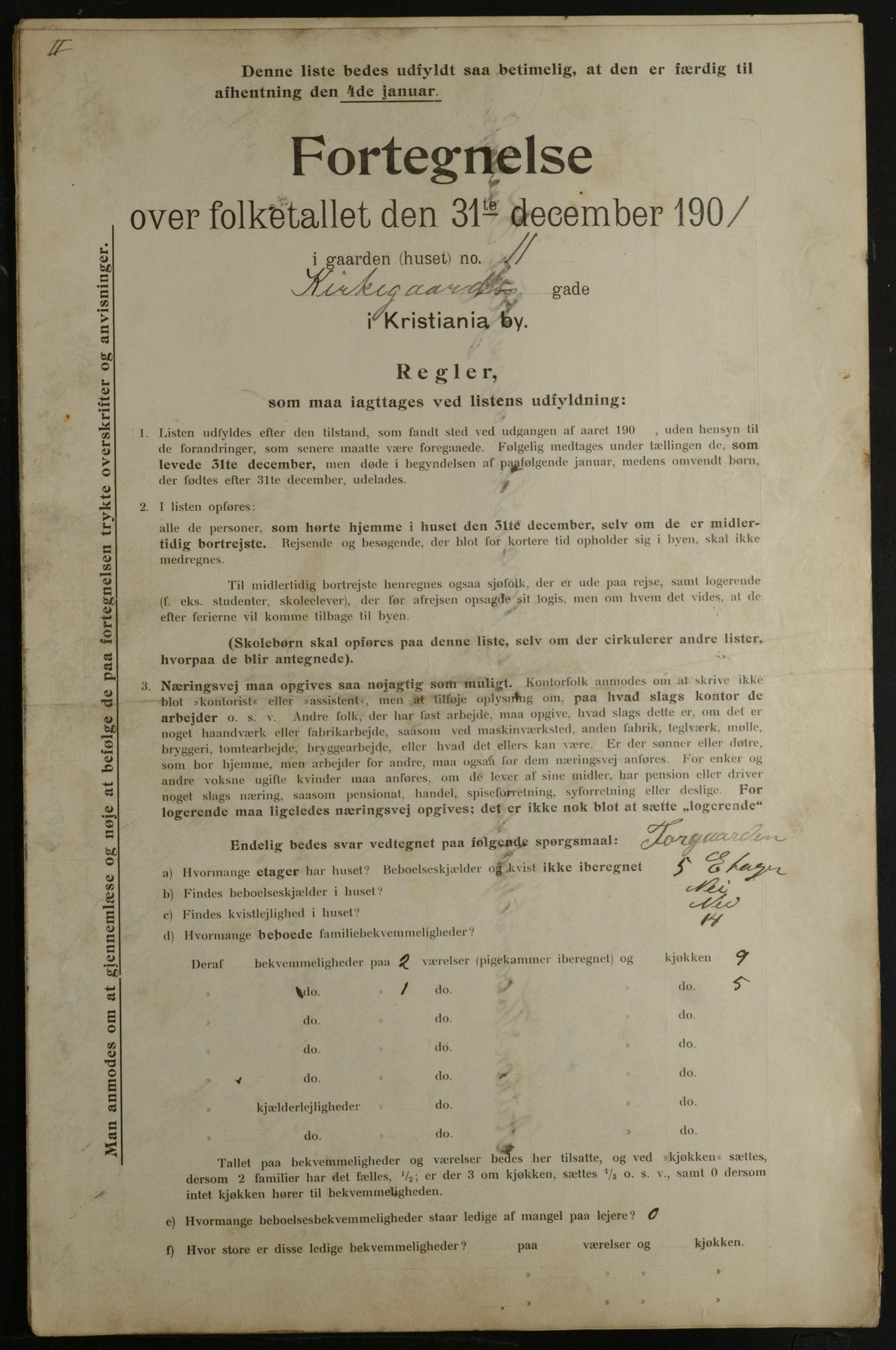 OBA, Municipal Census 1901 for Kristiania, 1901, p. 7905