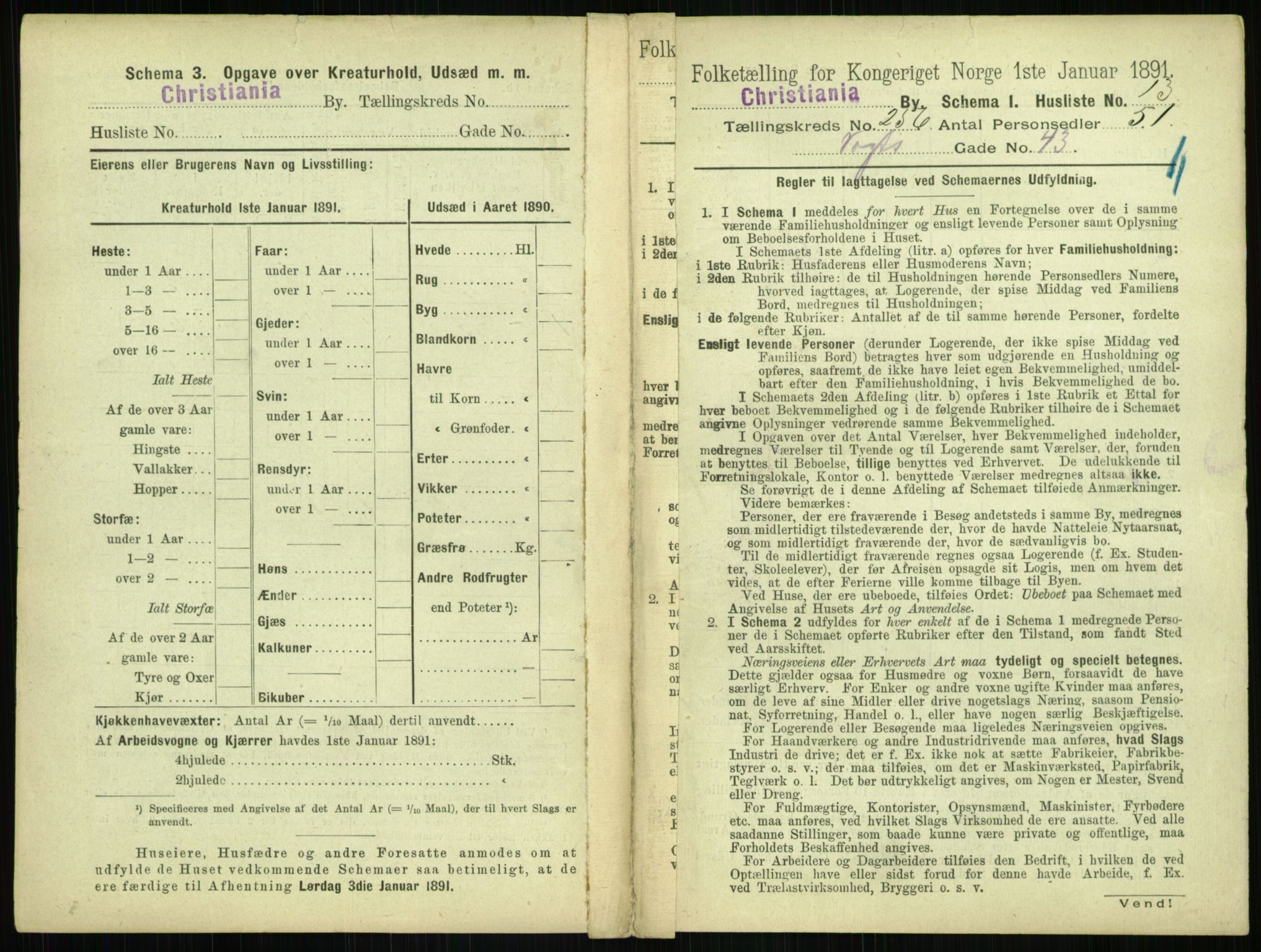 RA, 1891 census for 0301 Kristiania, 1891, p. 155624