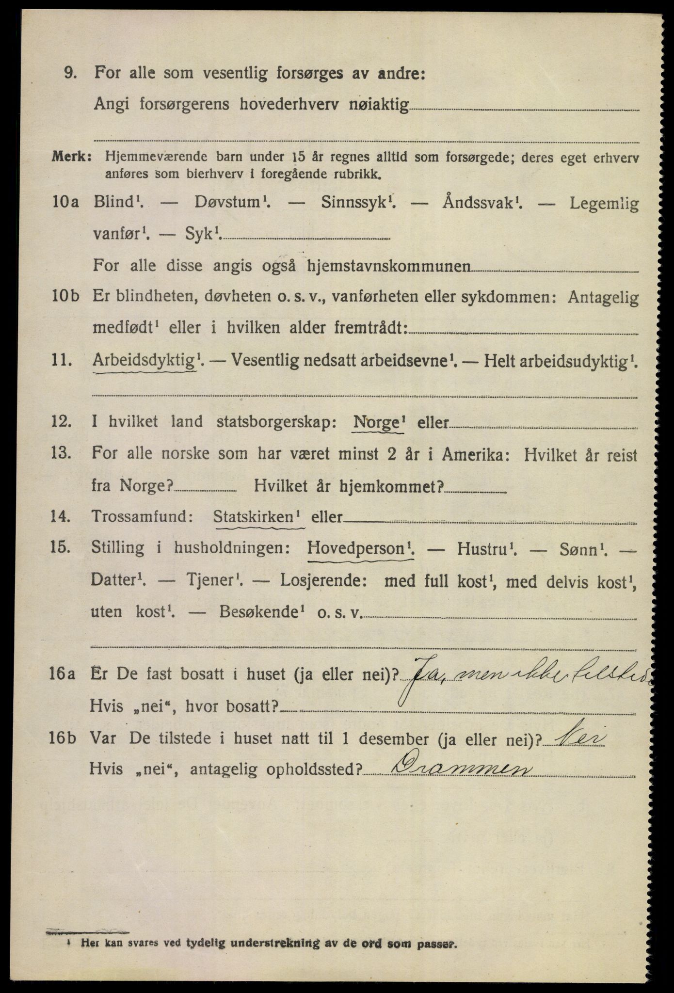 SAKO, 1920 census for Norderhov, 1920, p. 7400