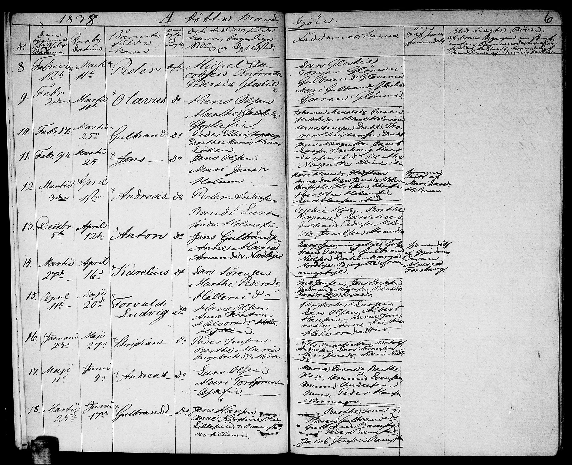 Nittedal prestekontor Kirkebøker, AV/SAO-A-10365a/F/Fa/L0004: Parish register (official) no. I 4, 1836-1849, p. 6