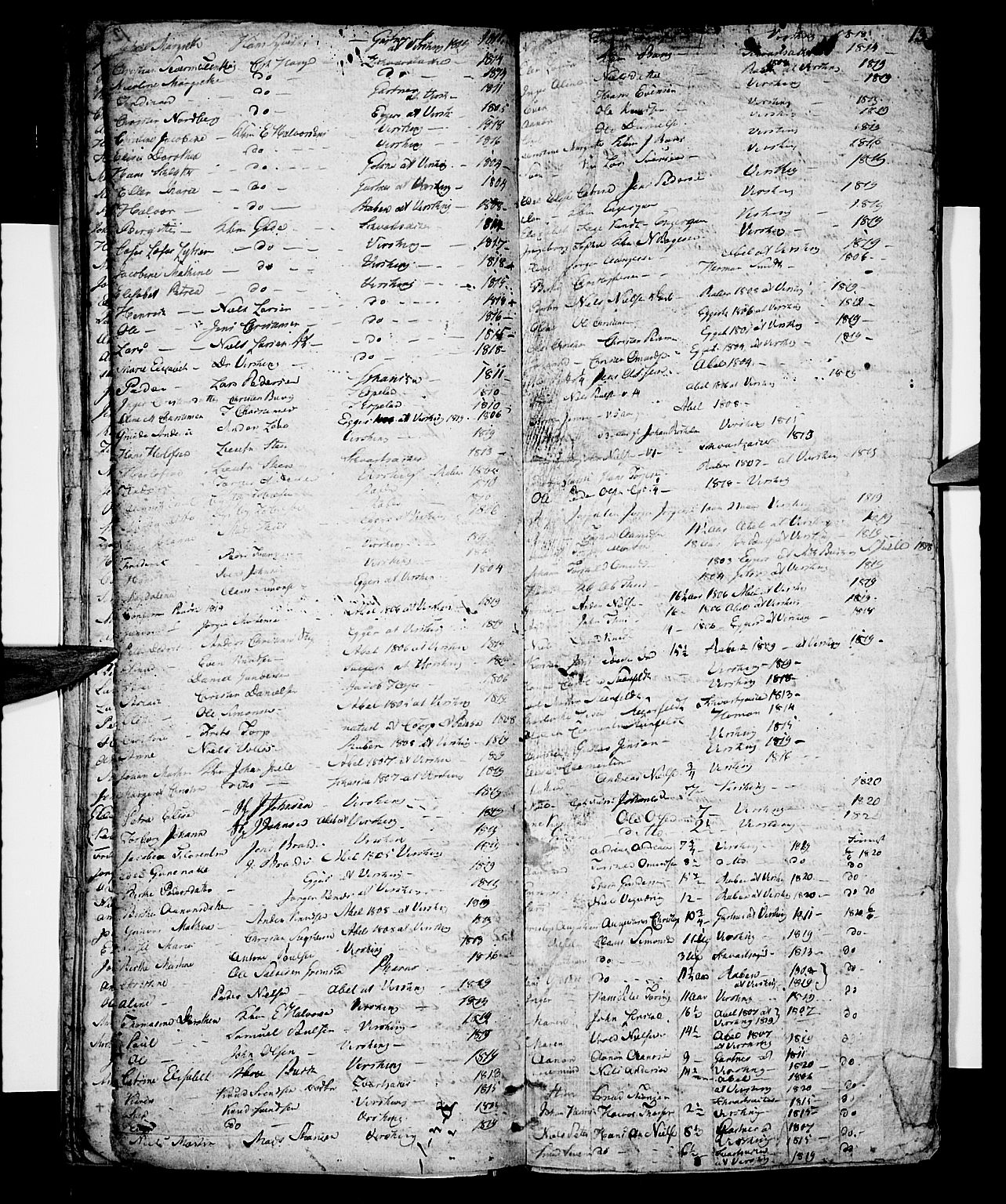 Risør sokneprestkontor, SAK/1111-0035/F/Fb/L0003: Parish register (copy) no. B 3 /1, 1812-1874, p. 13