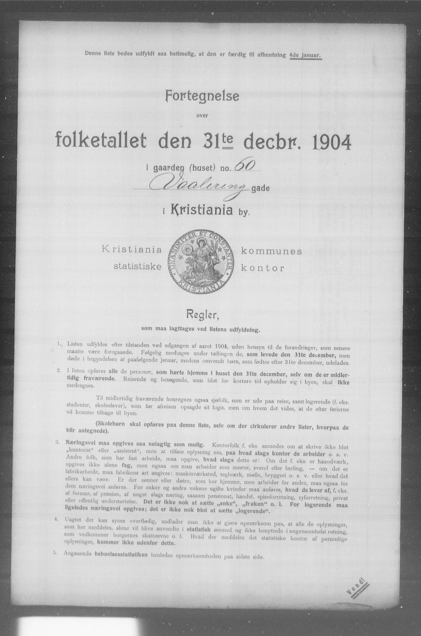 OBA, Municipal Census 1904 for Kristiania, 1904, p. 23708