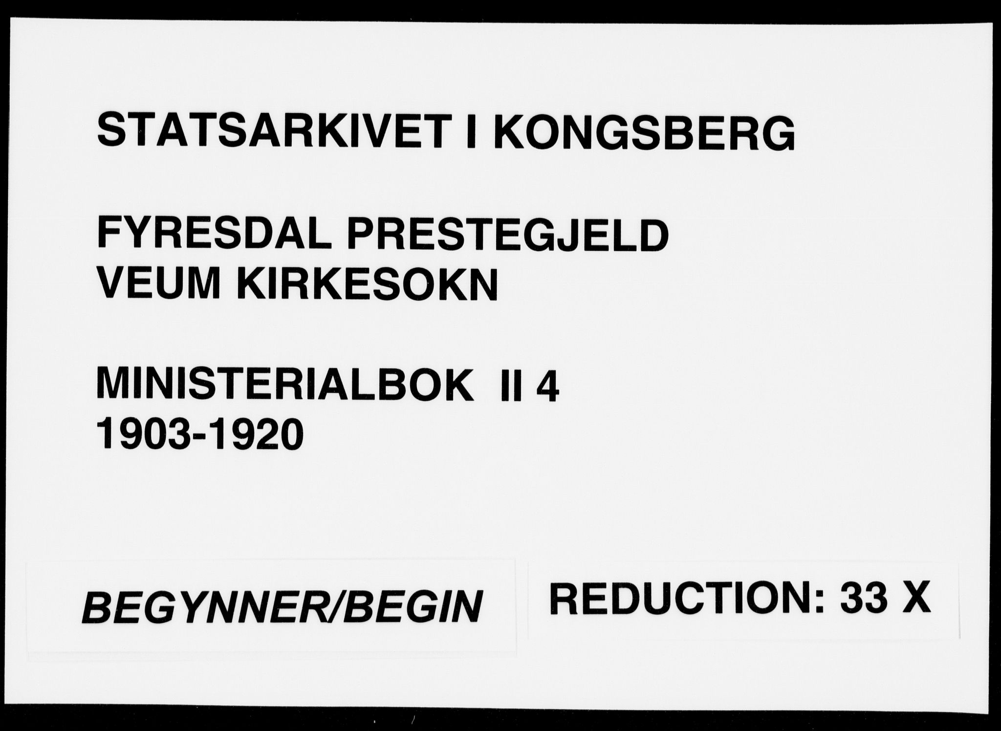 Fyresdal kirkebøker, SAKO/A-263/F/Fb/L0004: Parish register (official) no. II 4, 1903-1920