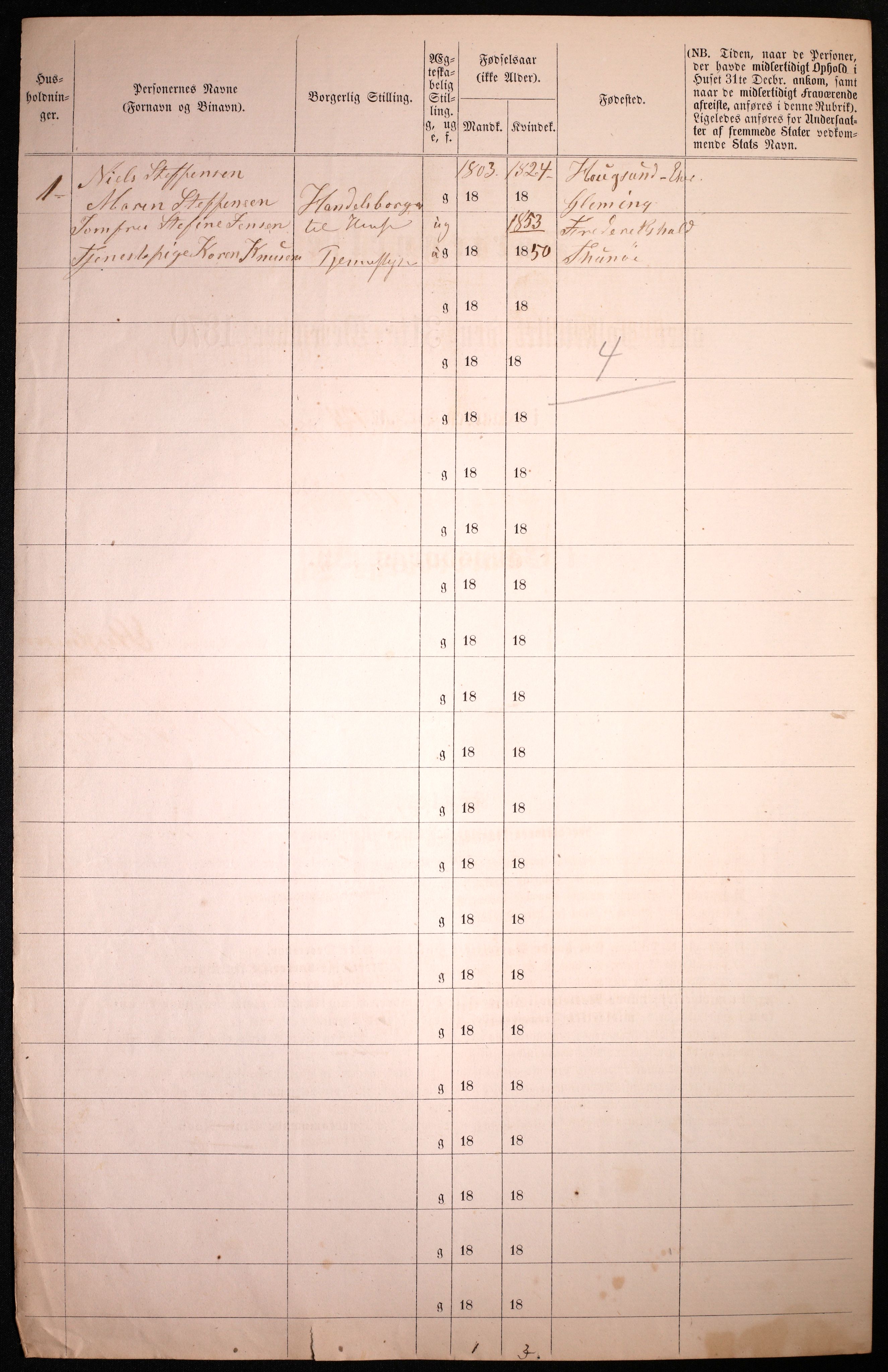 RA, 1870 census for 0102 Sarpsborg, 1870, p. 504