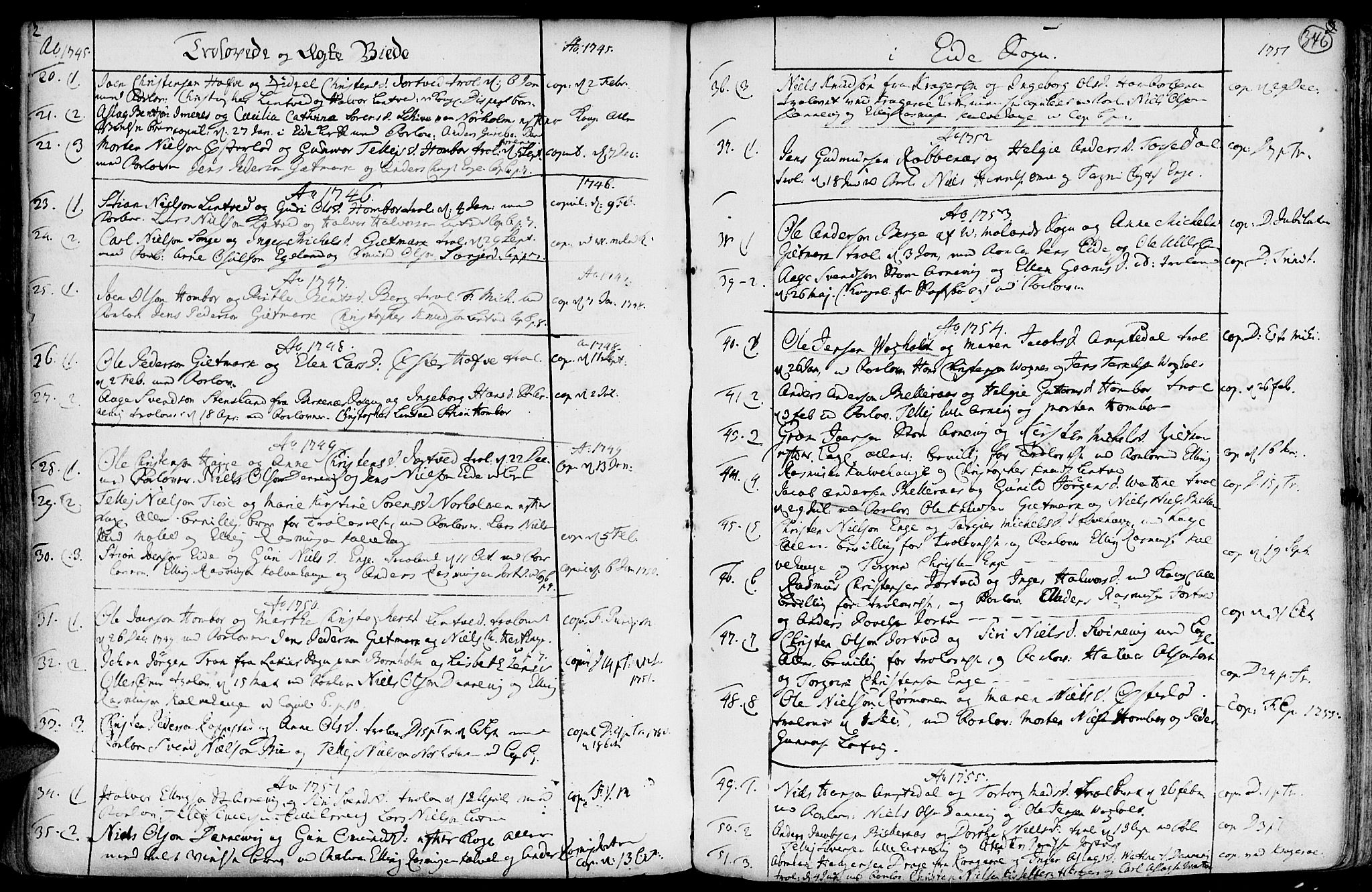 Hommedal sokneprestkontor, SAK/1111-0023/F/Fa/Fab/L0002: Parish register (official) no. A 2 /2, 1740-1823, p. 346