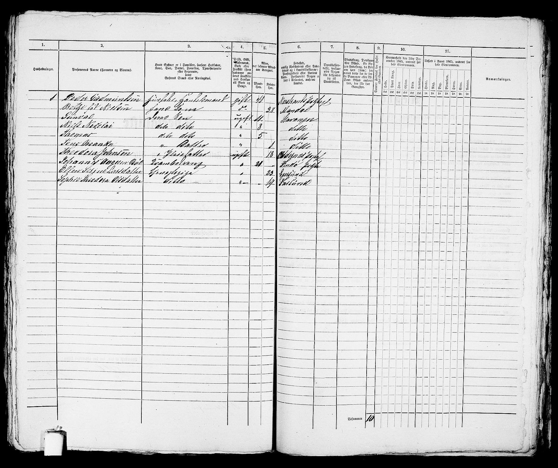 RA, 1865 census for Stavanger, 1865, p. 1469