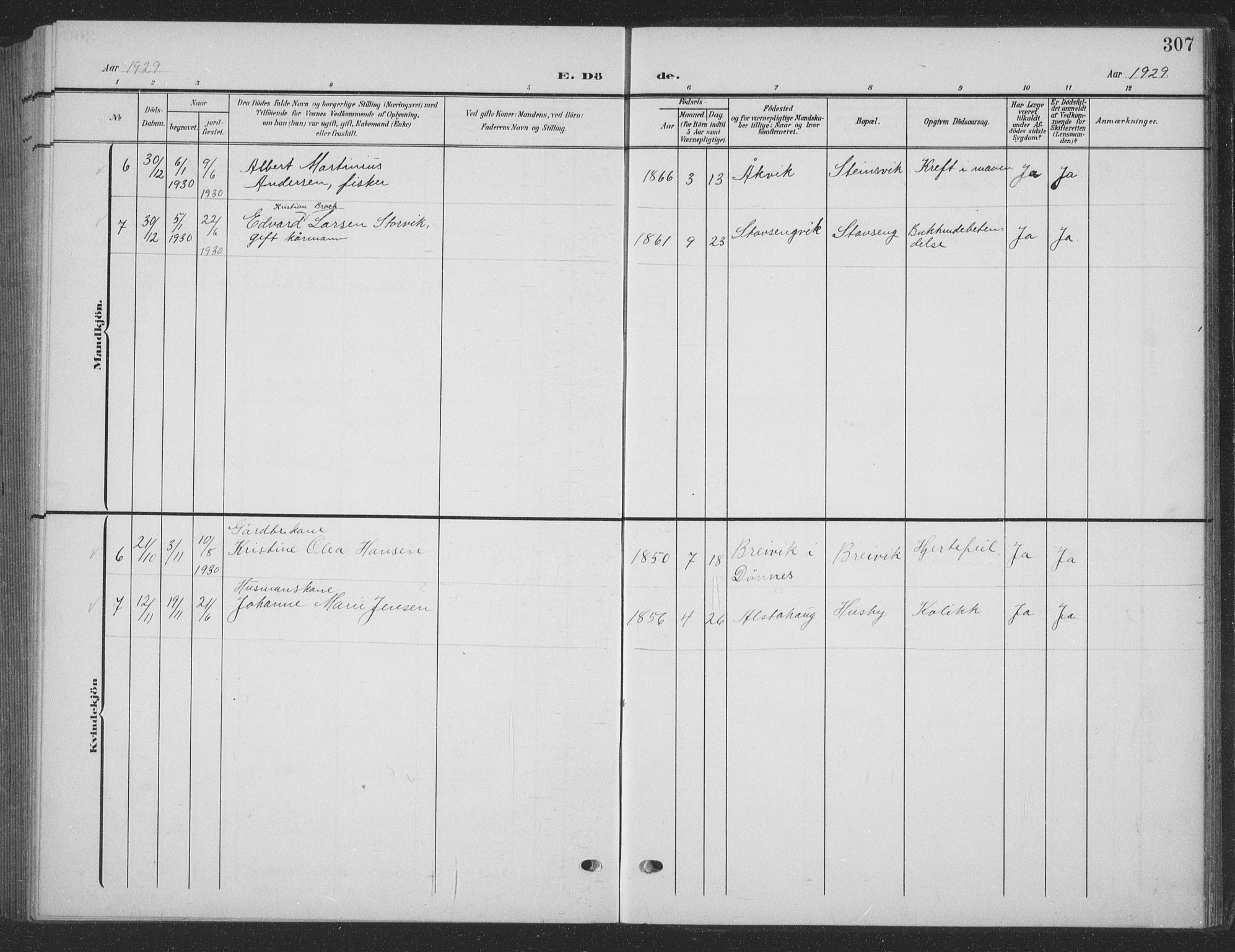 Ministerialprotokoller, klokkerbøker og fødselsregistre - Nordland, SAT/A-1459/835/L0533: Parish register (copy) no. 835C05, 1906-1939, p. 307