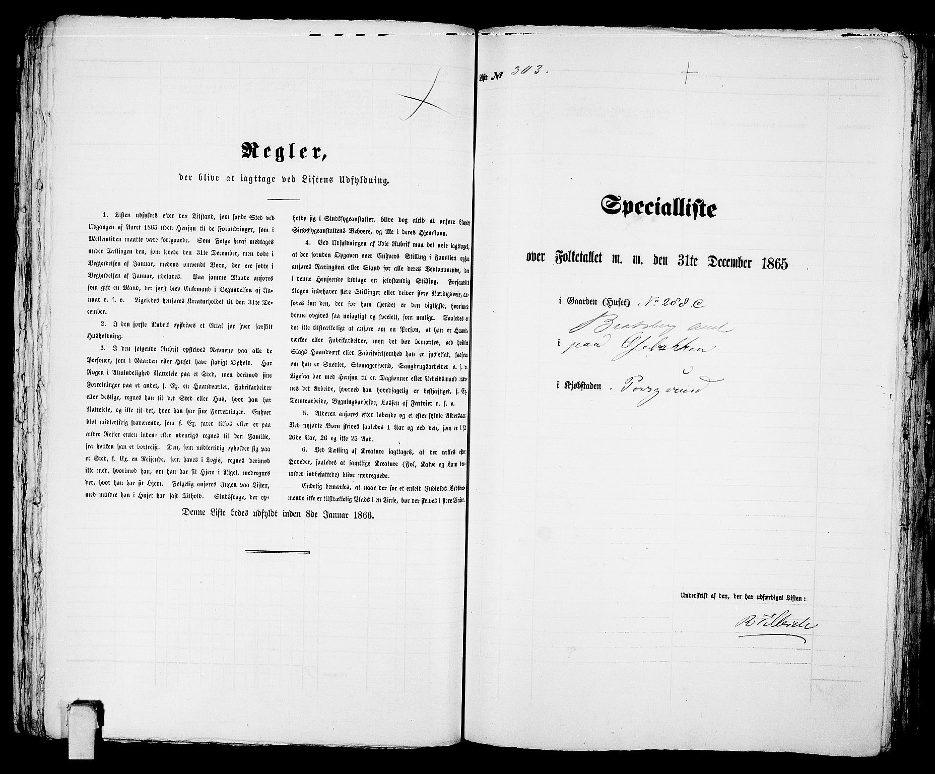 RA, 1865 census for Porsgrunn, 1865, p. 618