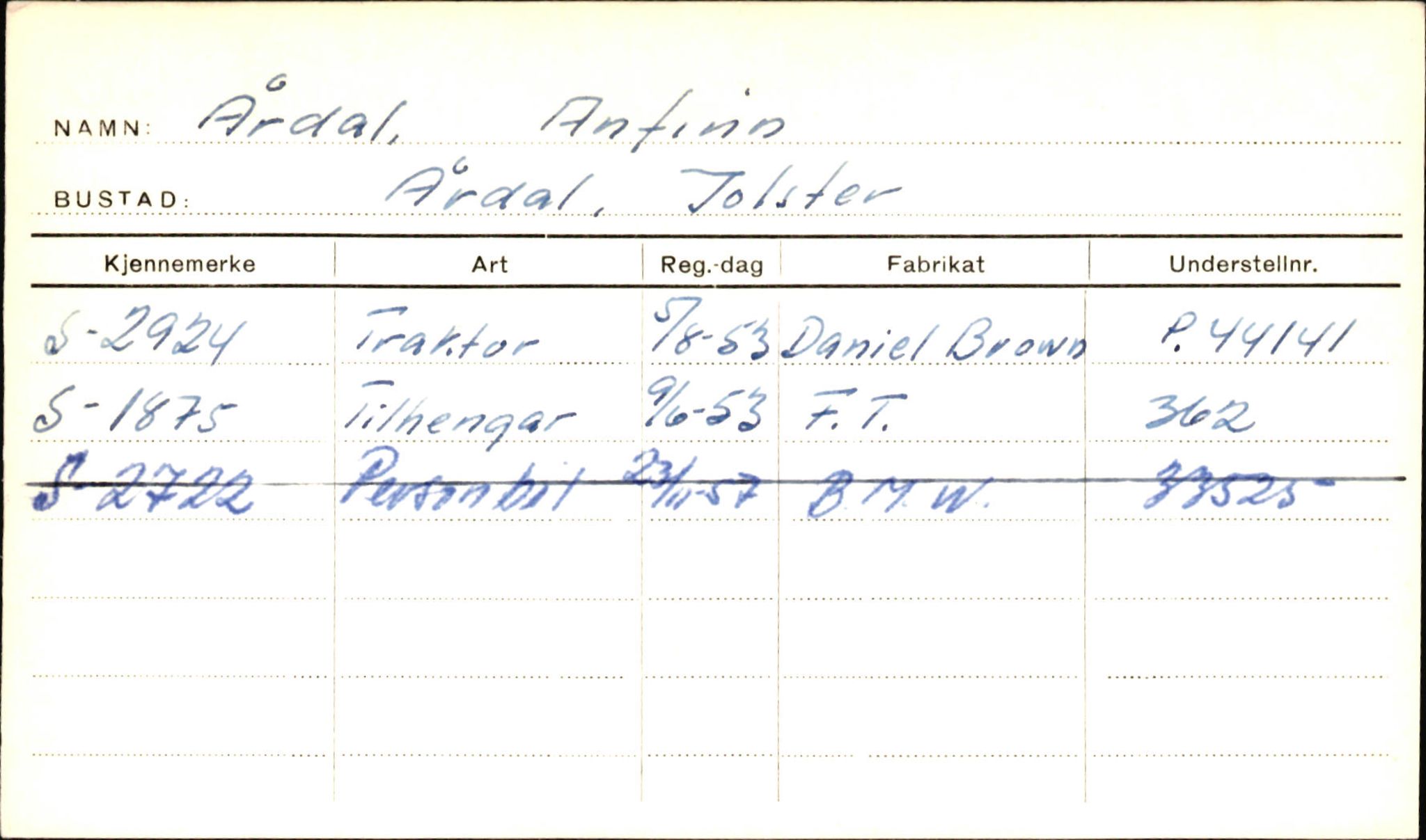 Statens vegvesen, Sogn og Fjordane vegkontor, AV/SAB-A-5301/4/F/L0002: Eigarregister Fjordane til 1.6.1961, 1930-1961, p. 812