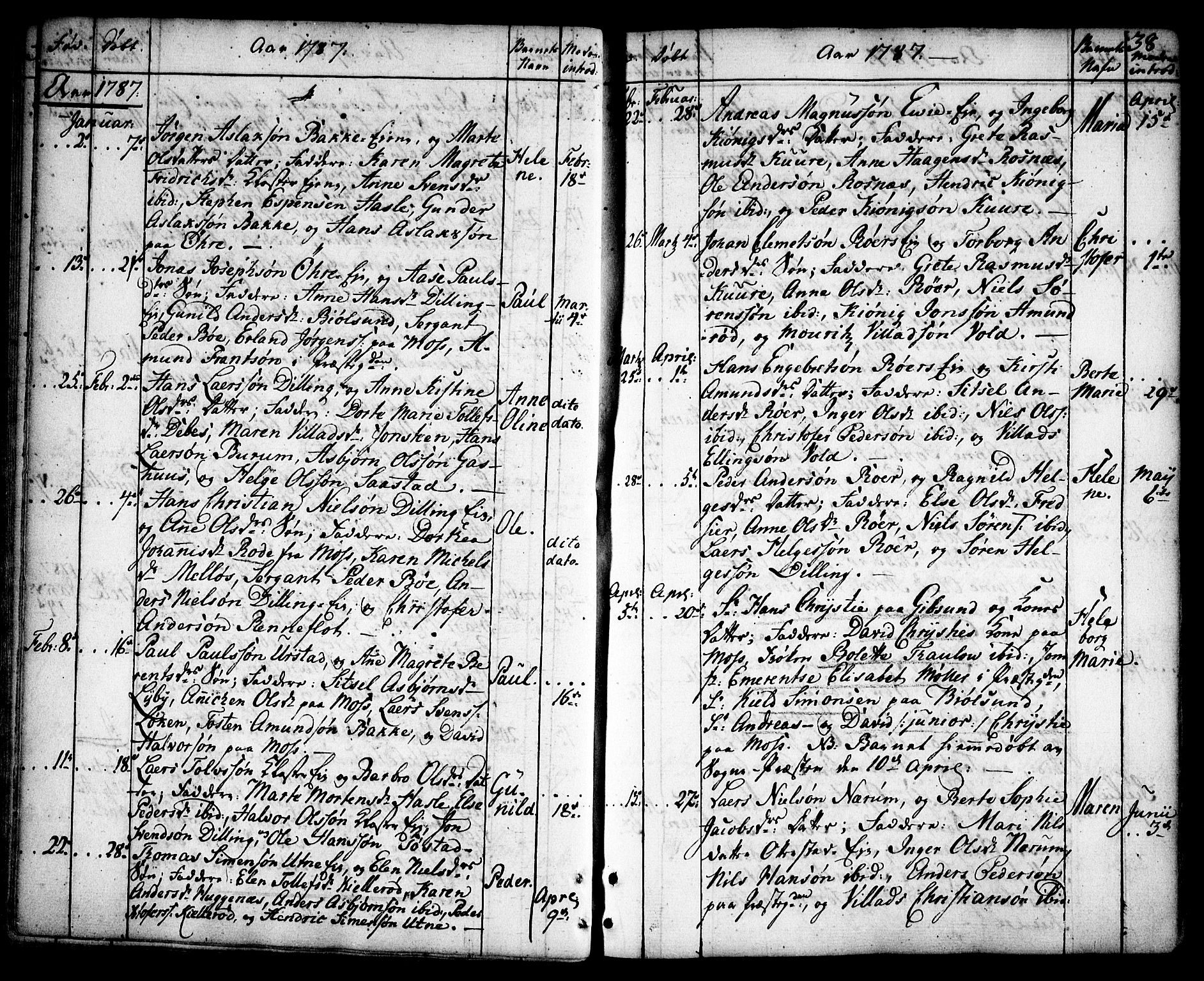 Rygge prestekontor Kirkebøker, SAO/A-10084b/F/Fa/L0002: Parish register (official) no. 2, 1771-1814, p. 38