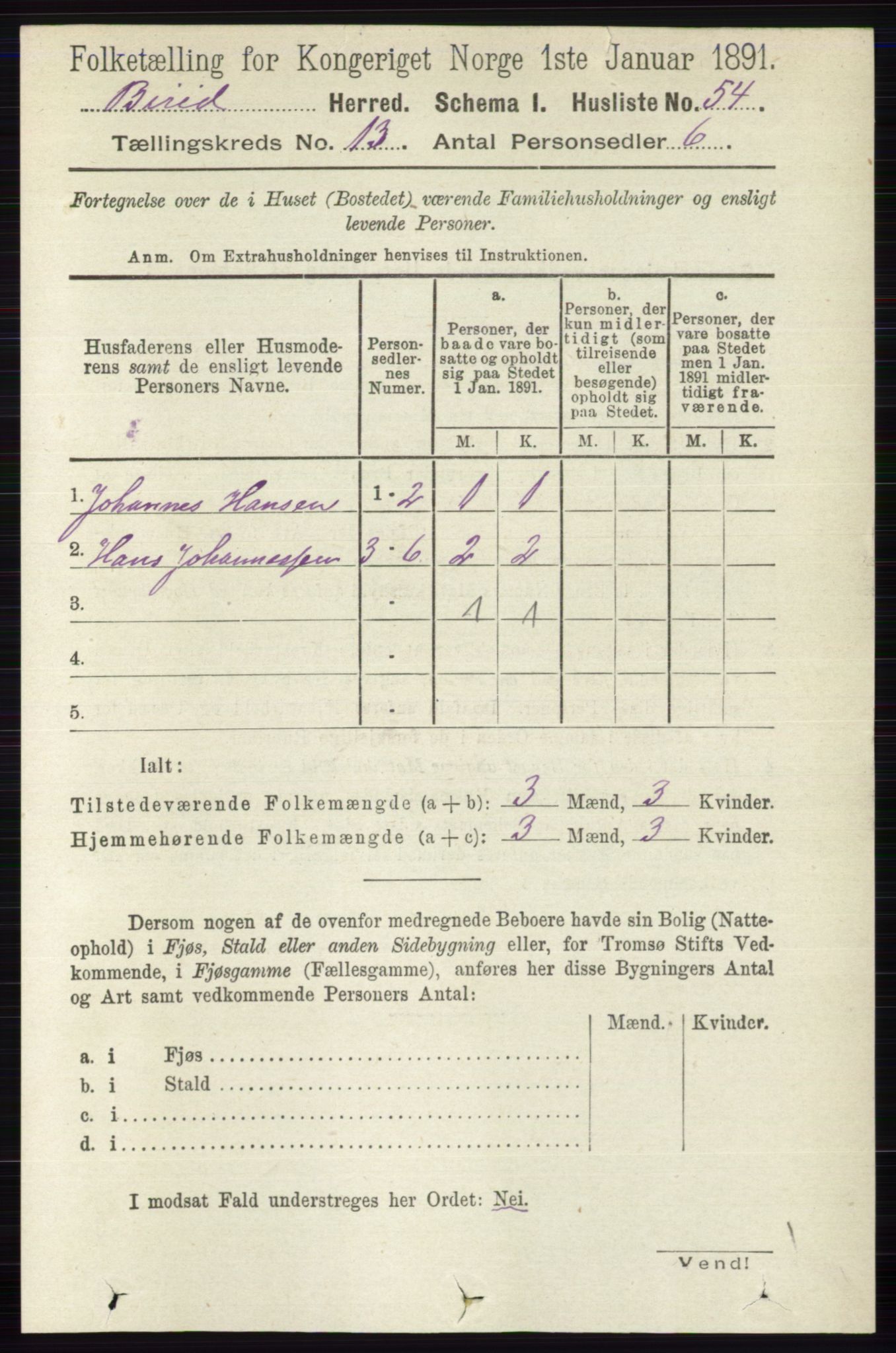 RA, 1891 census for 0525 Biri, 1891, p. 5302