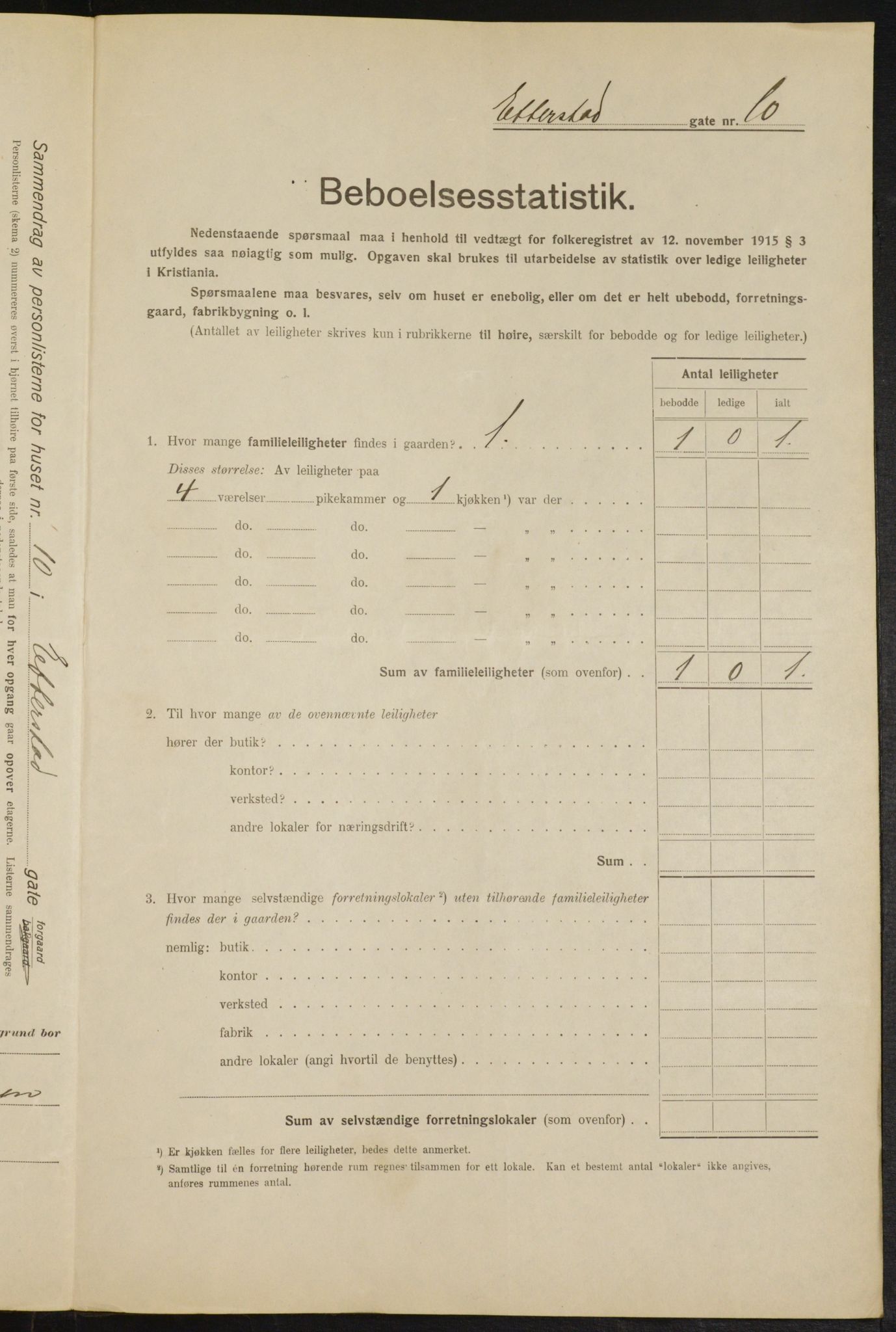 OBA, Municipal Census 1916 for Kristiania, 1916, p. 22743