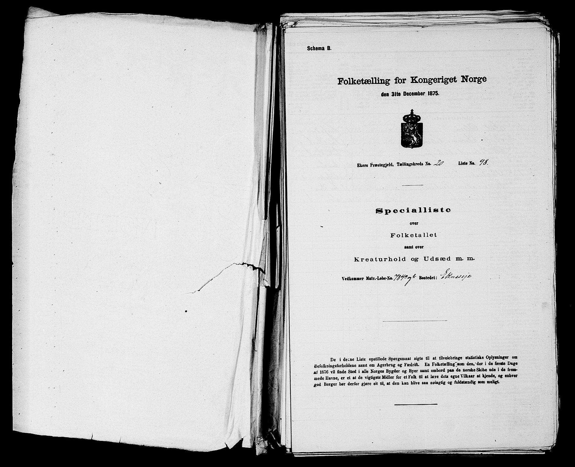 SAKO, 1875 census for 0624P Eiker, 1875, p. 3573