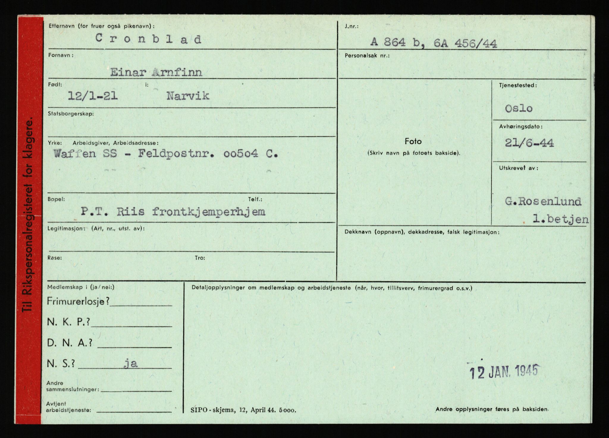 Statspolitiet - Hovedkontoret / Osloavdelingen, AV/RA-S-1329/C/Ca/L0003: Brechan - Eichinger	, 1943-1945, p. 2341