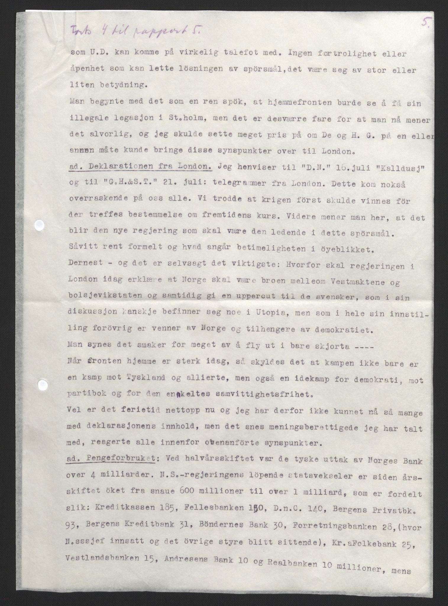Forsvaret, Forsvarets overkommando, RA/RAFA-1920/Da/L0079: Etterretningsrapporter, 1942, p. 7