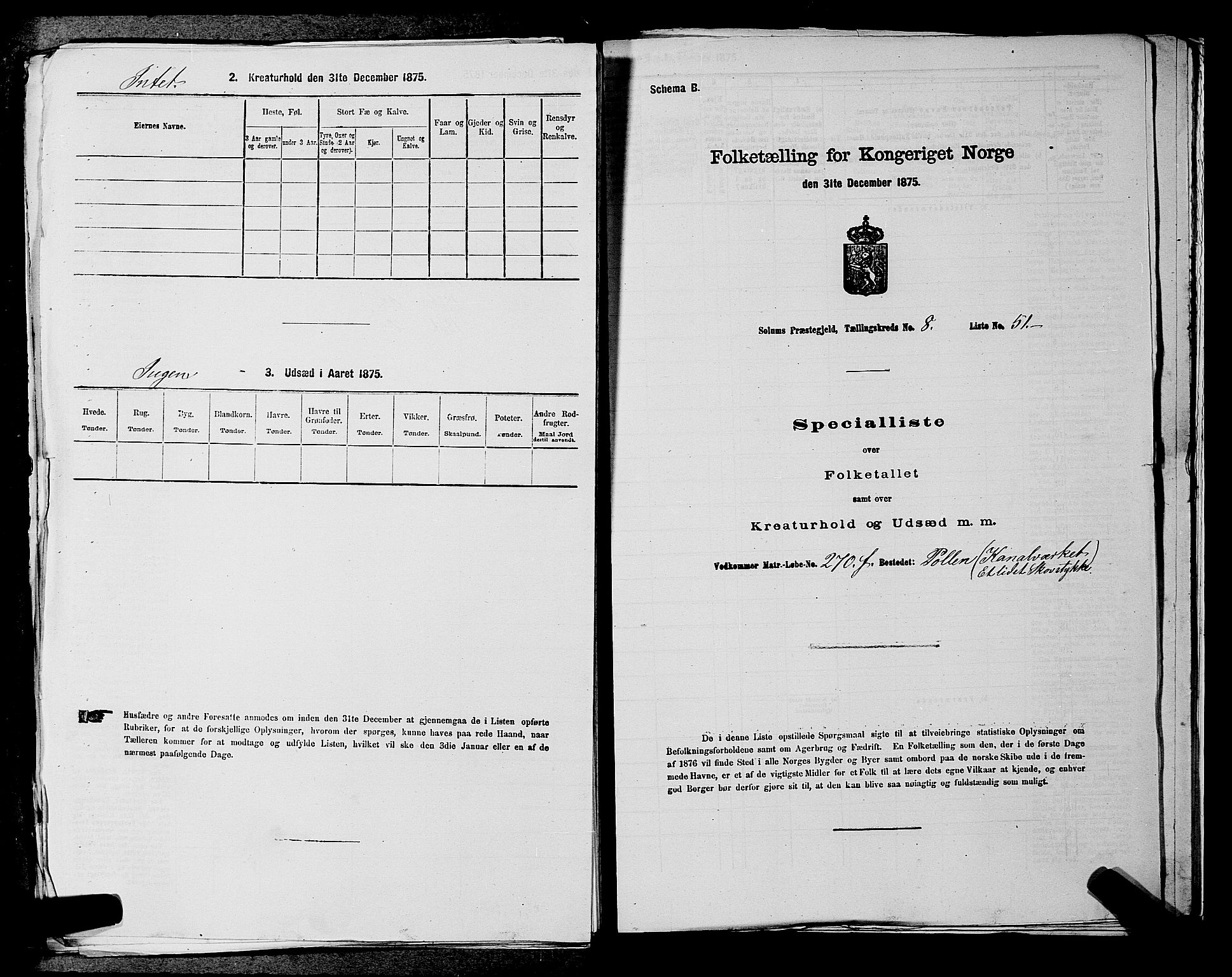 SAKO, 1875 census for 0818P Solum, 1875, p. 1375