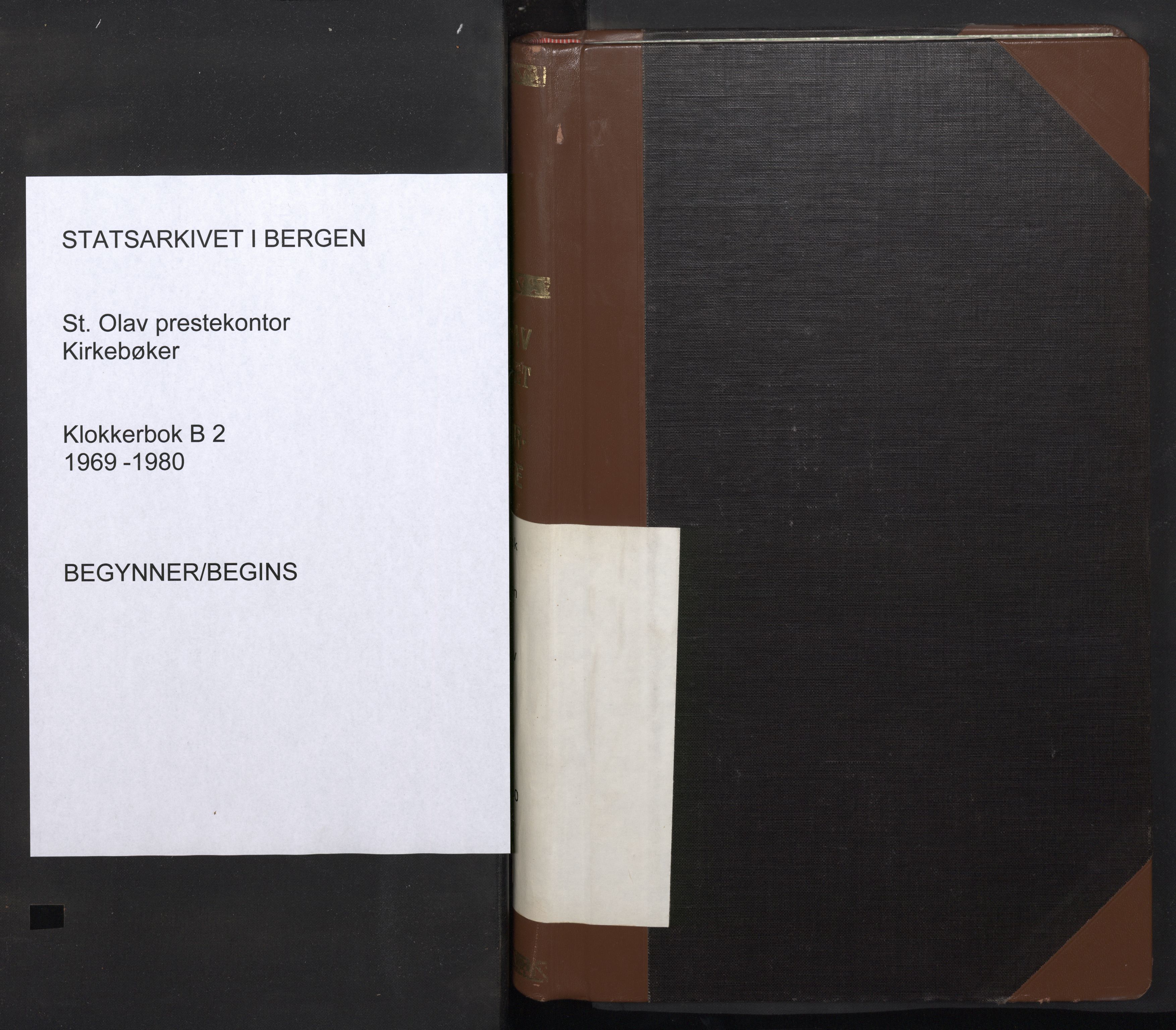 St. Olavs Sokneprestembete, SAB/A-78101/H/Hab: Parish register (copy) no. B 2, 1969-1980