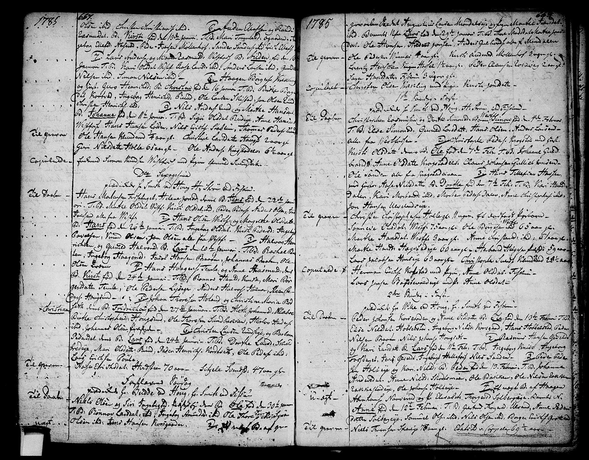 Eiker kirkebøker, AV/SAKO-A-4/F/Fa/L0008: Parish register (official) no. I 8, 1764-1788, p. 667-668