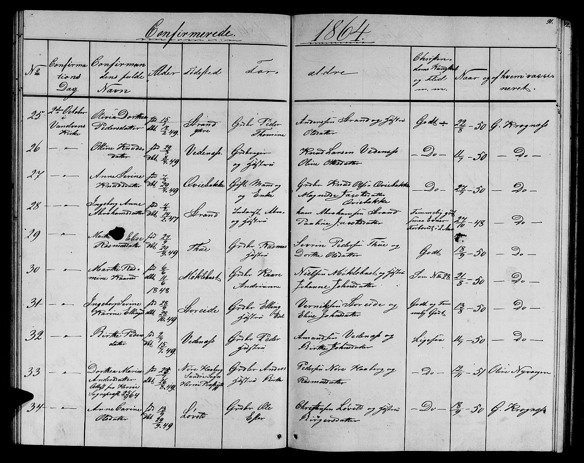 Ministerialprotokoller, klokkerbøker og fødselsregistre - Møre og Romsdal, AV/SAT-A-1454/501/L0015: Parish register (copy) no. 501C01, 1854-1867, p. 91