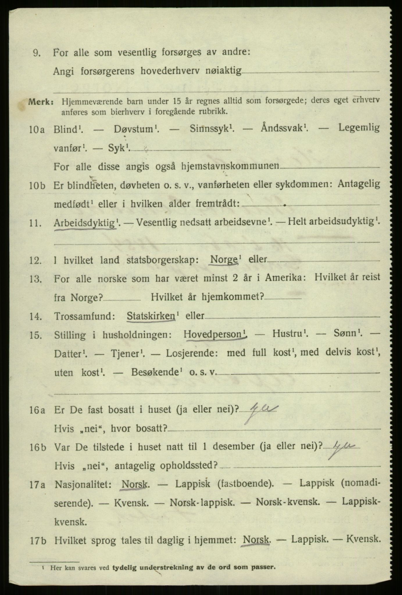 SATØ, 1920 census for Harstad, 1920, p. 6075